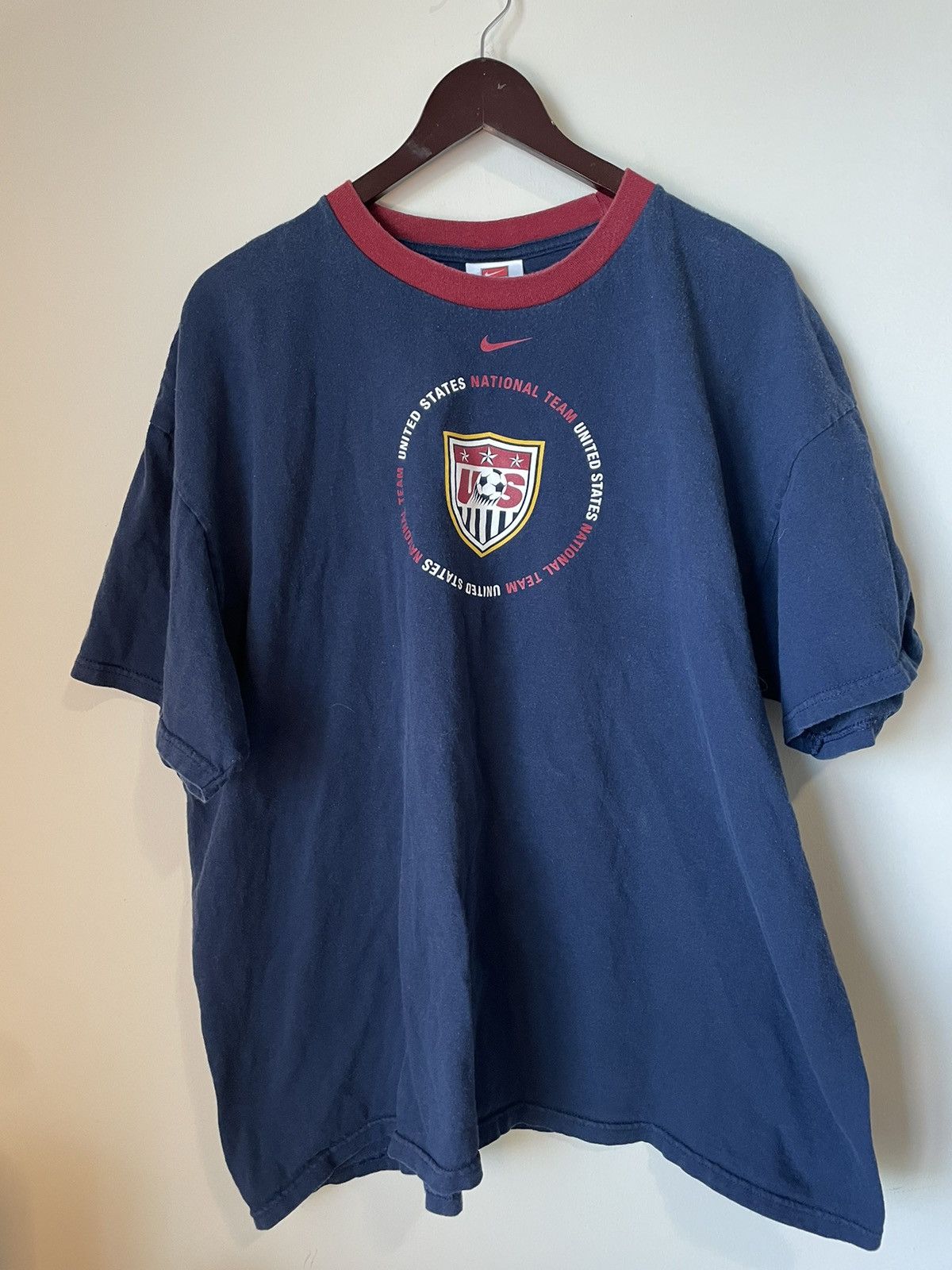 Nike × Vintage Y2K center swoosh Nike USA soccer tee Size US XXL / EU 58 / 5 - 1 Thumbnail