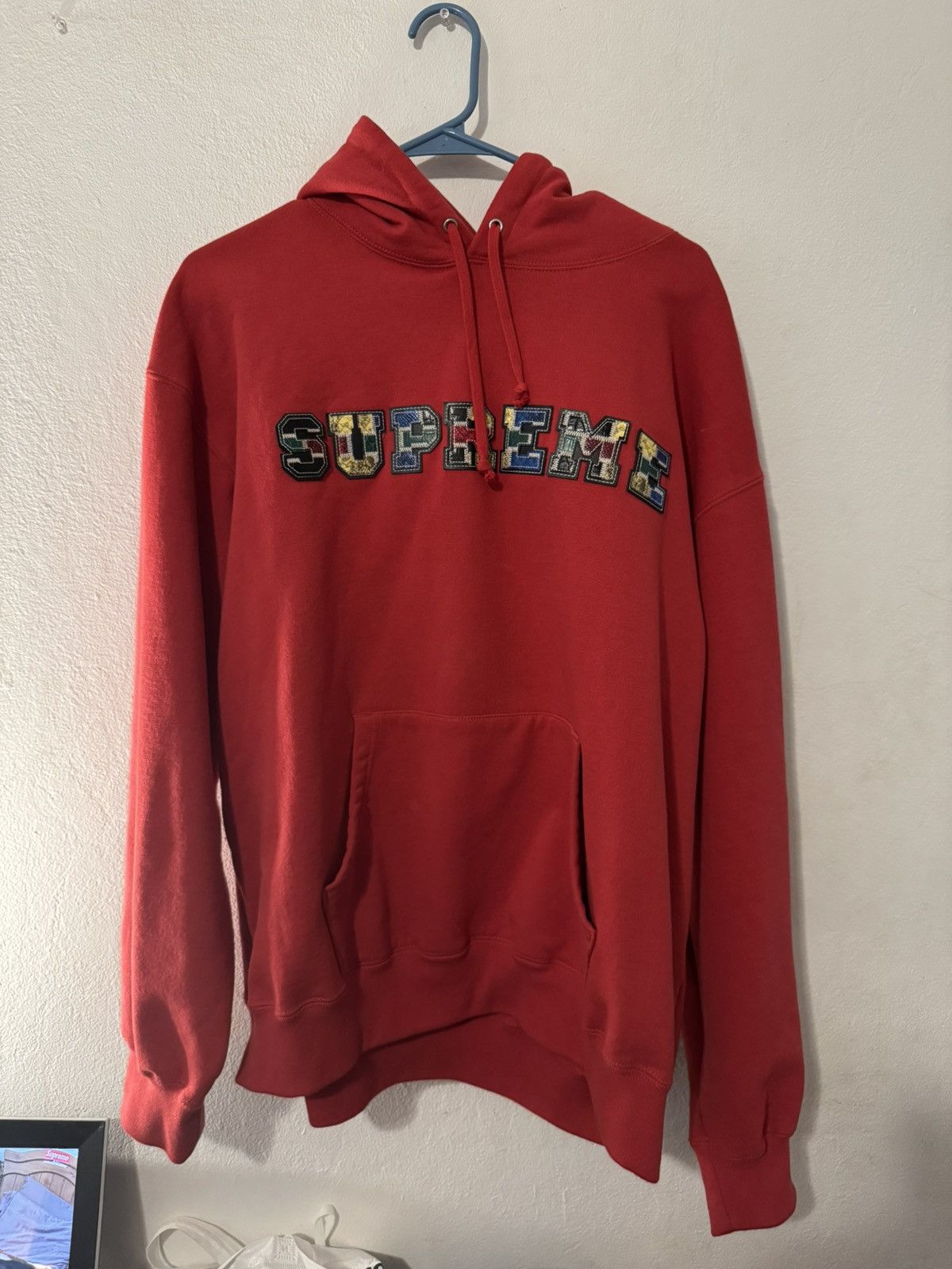 Supreme Supreme leather patch logo hoodie Size US L / EU 52-54 / 3 - 1 Thumbnail