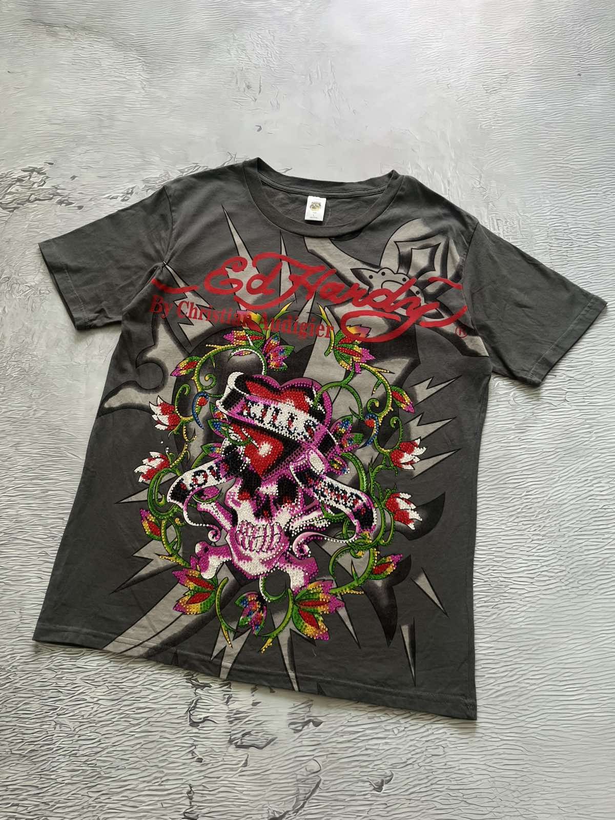 Ed Hardy Vintage Ed Hardy by Christian Audigier Tee Shirt Made in USA Size US L / EU 52-54 / 3 - 2 Thumbnail