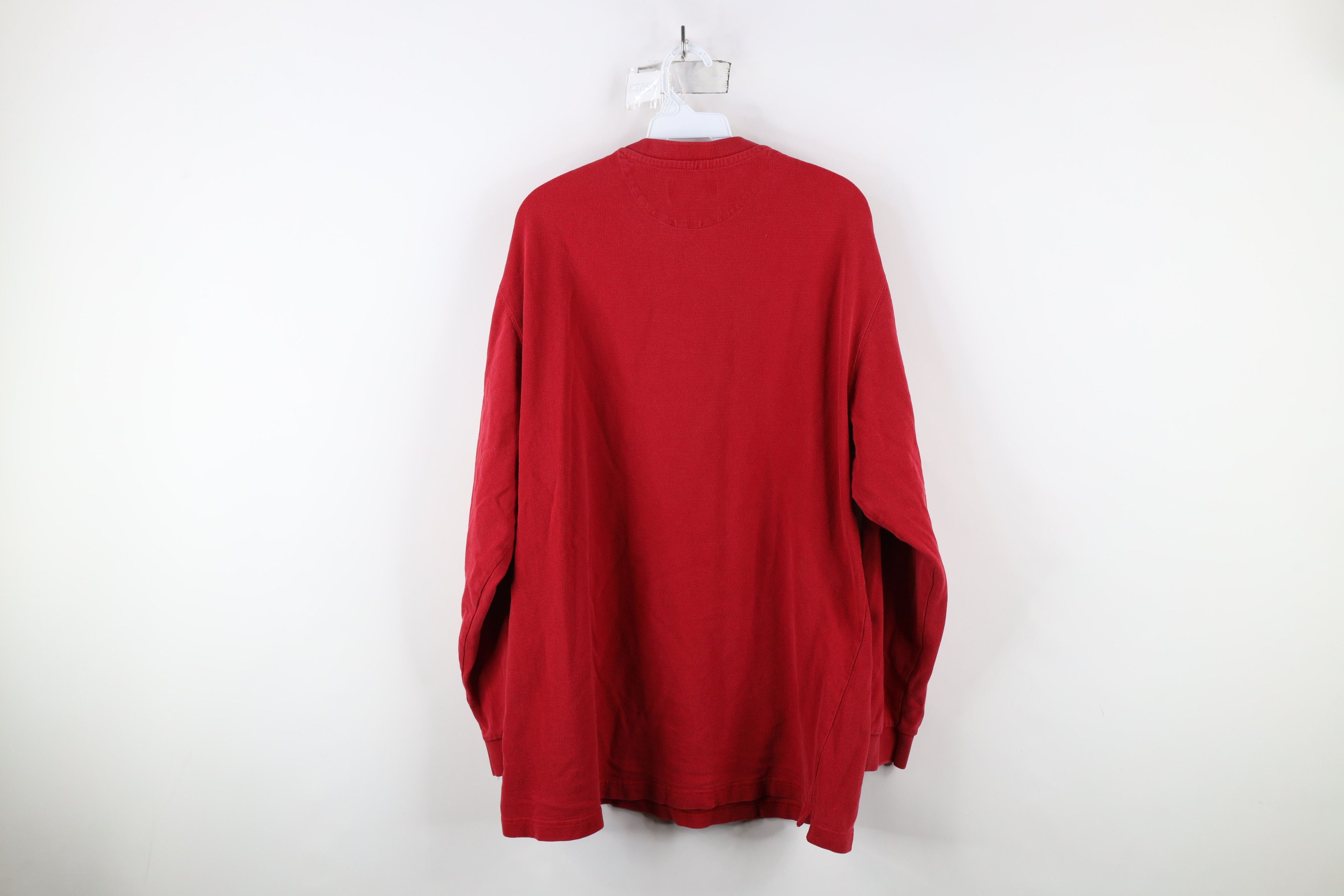 Ralph Lauren × Vintage Vintage 90s Chaps Ralph Lauren Waffle Knit Henley T-Shirt Size US XL / EU 56 / 4 - 10 Thumbnail