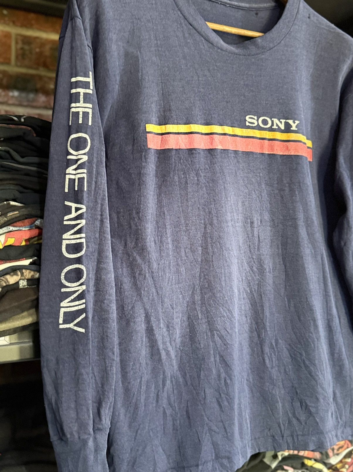 Other Thrashed Vintage 80s Sony The Ond And Only LS Tee Size US M / EU 48-50 / 2 - 3 Thumbnail