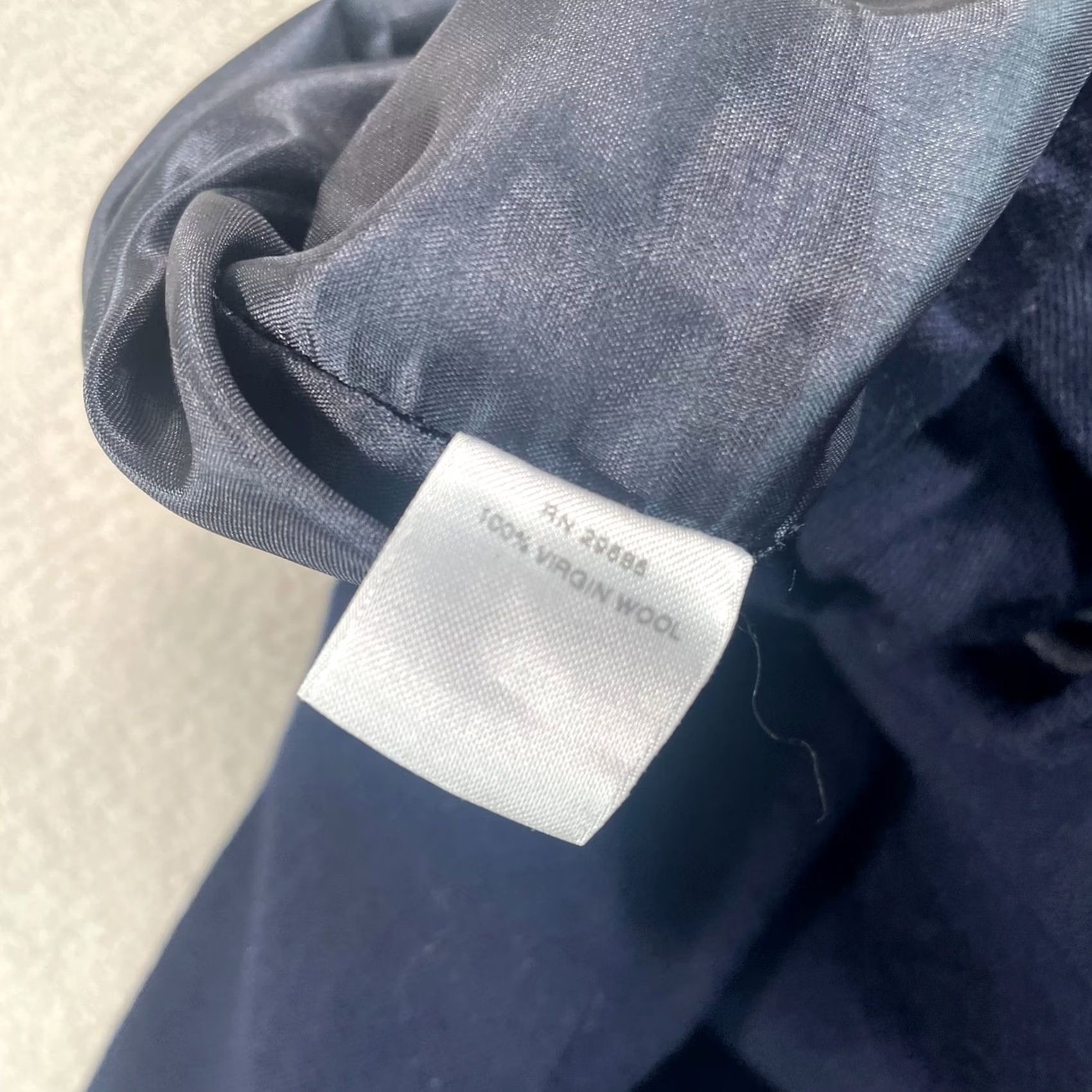 Pendleton VINTAGE Pendleton Pants Women 12P Navy Blue Wool 100% Virgin Wool Dress Pants Straight Leg 28in Inseam Petite Winter Fall Spring Size 34" / US 12 / IT 48 - 8 Thumbnail