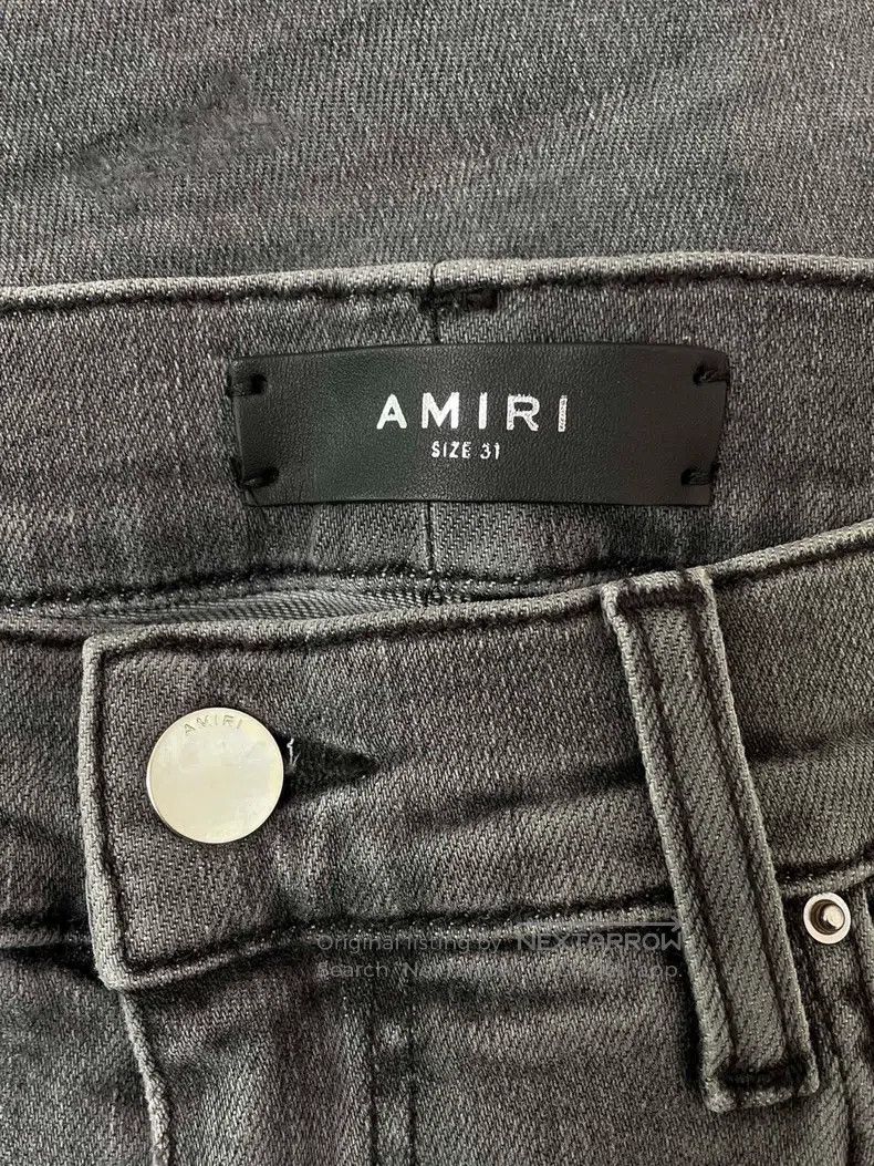 Amiri Amiri Size 31 Old mx1 gray split leather jeans Size US 31 - 3 Thumbnail