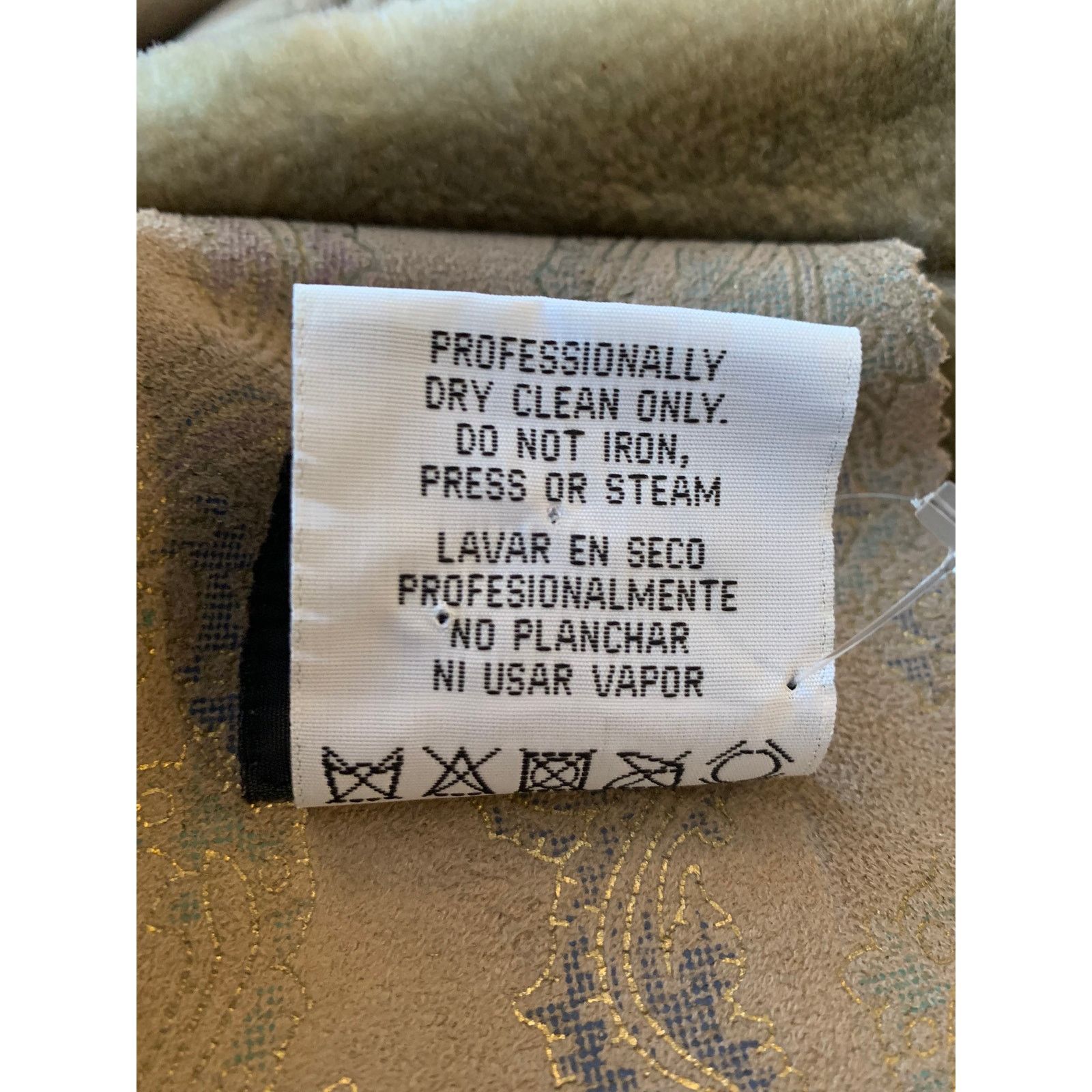 Other Dennis Basso Large Coat Tan Patterned Hook Loop Closure NWOT Size L / US 10 / IT 46 - 6 Thumbnail