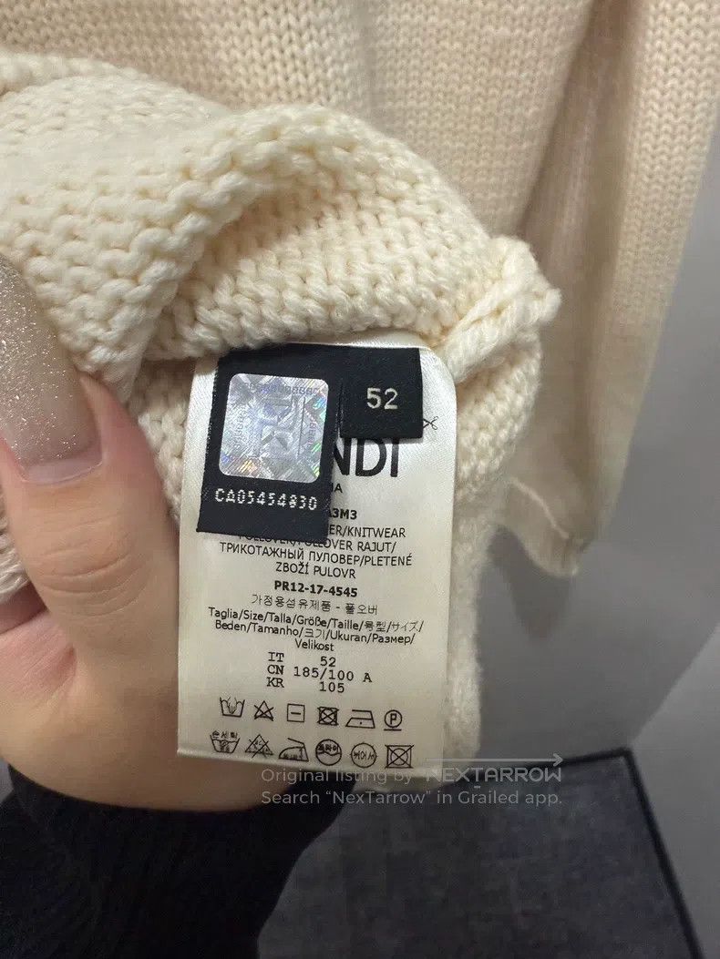 Fendi Fendi Beige Woolen Sweater Size US L / EU 52-54 / 3 - 4 Thumbnail