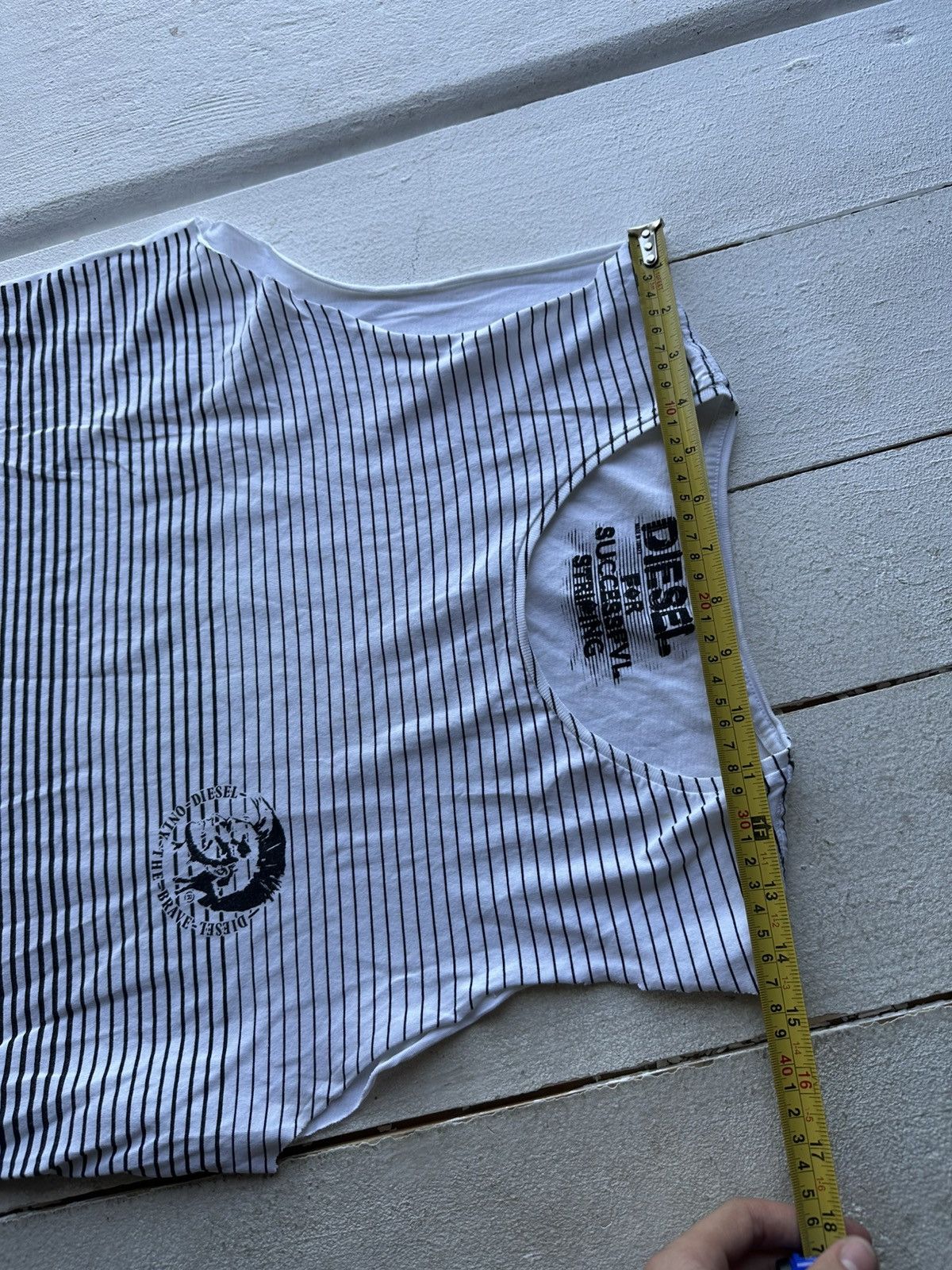 Diesel CRAZY🚨 DIESEL AVANT GARDE Y2K POCKET TANK TOP MEN B&W Size US M / EU 48-50 / 2 - 16 Thumbnail