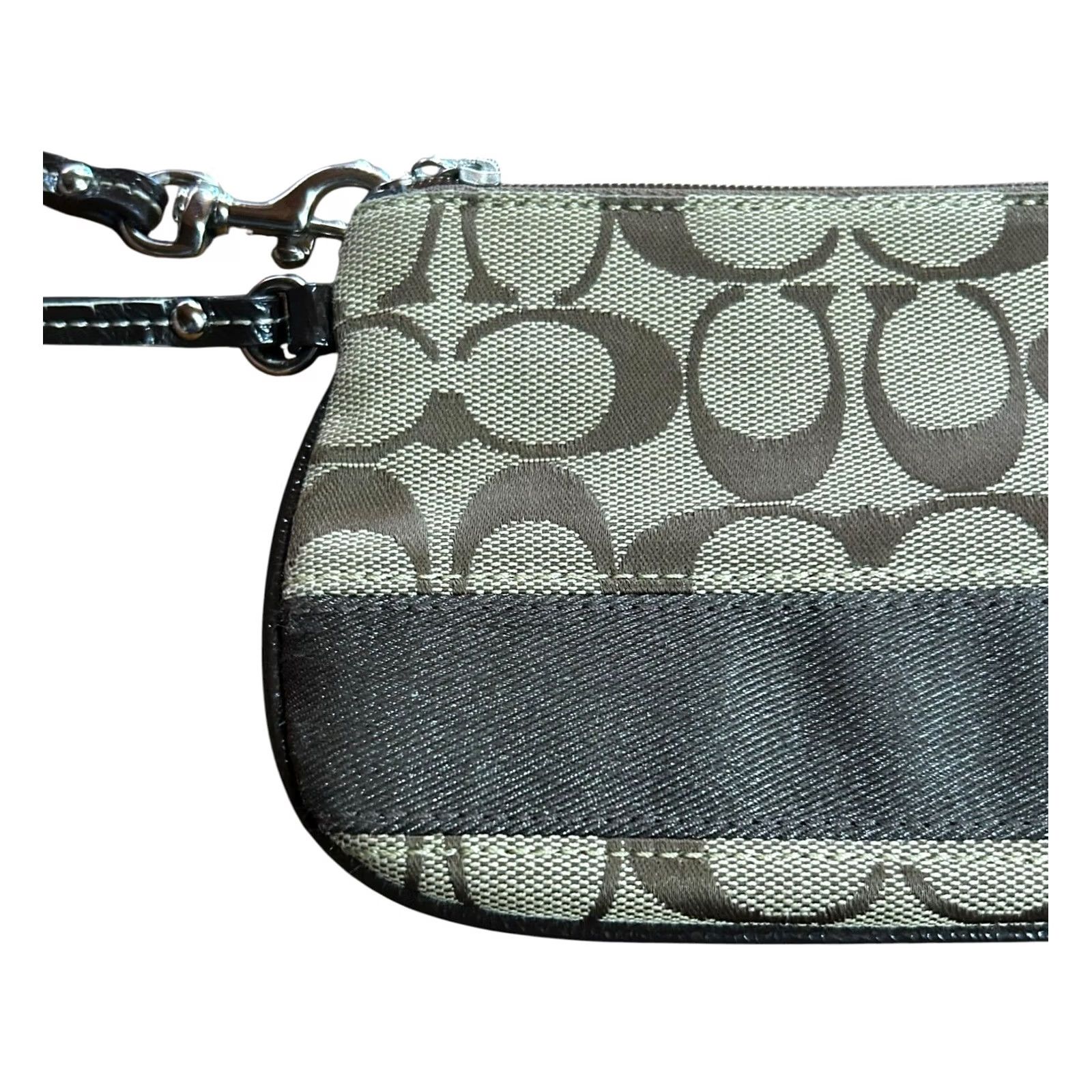 Coach Coach Signature Avary Wristlet Wallet Small Brown Jacquard Monogram Women's Read Size ONE SIZE - 4 Thumbnail