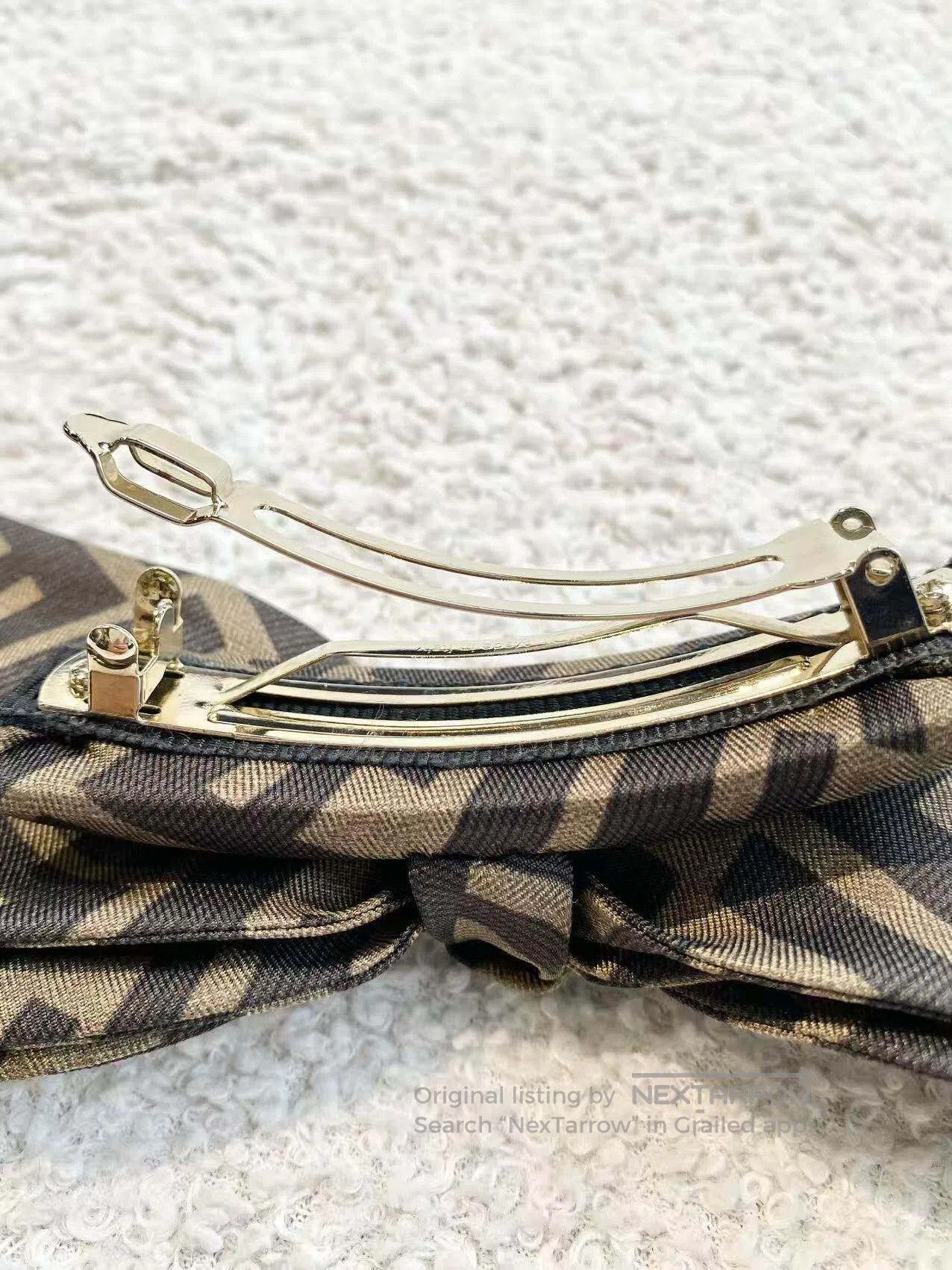 Fendi Fendi FF Monogram Fabric Hair Clip| Size ONE SIZE - 5 Thumbnail
