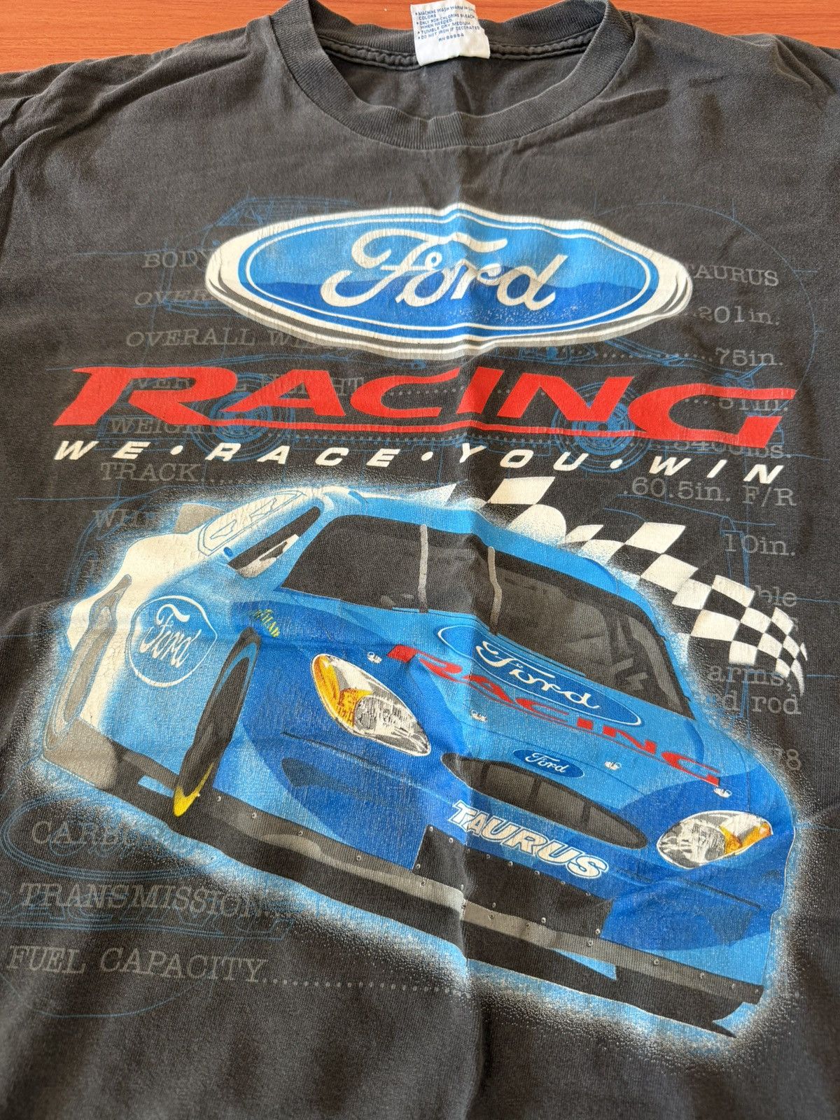 Vintage Vintage Ford Racing Washed Tee Shirt Size US XL / EU 56 / 4 - 4 Thumbnail