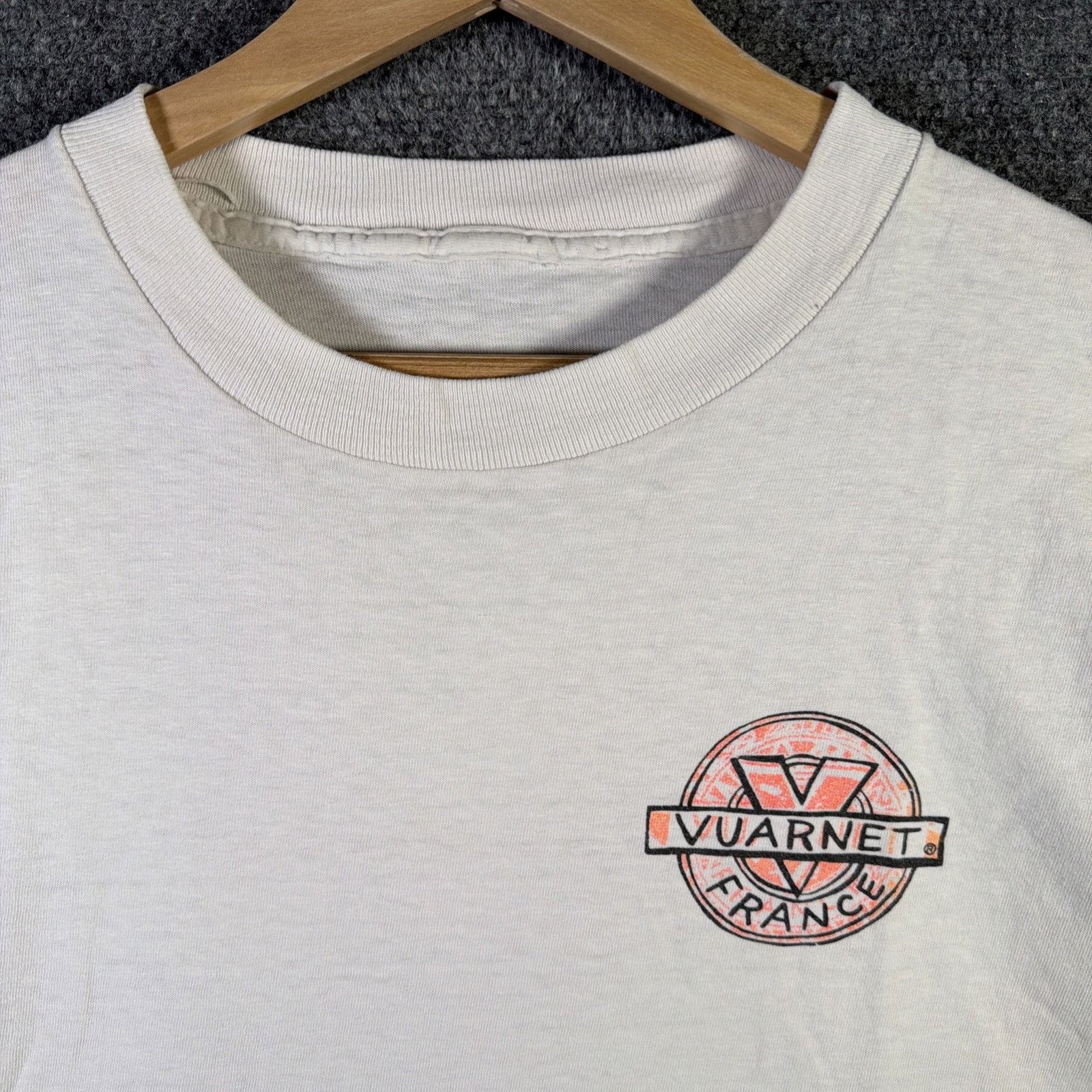 Vuarnet Vintage Vuarnet Shirt Mens Large White 90s France Art Design Size US L / EU 52-54 / 3 - 7 Thumbnail