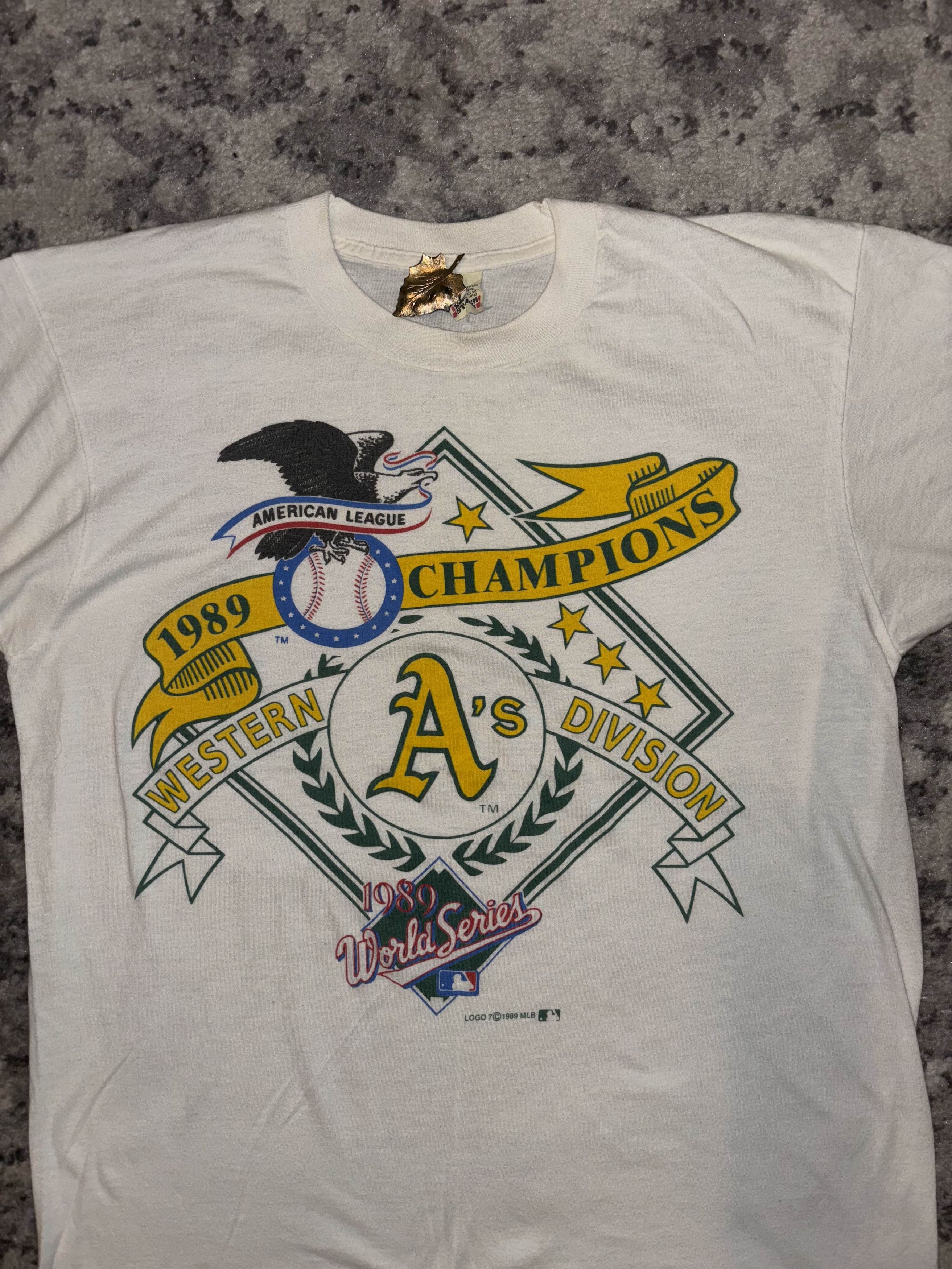 MLB Vintage 80s Oakland A’s World Series Champions Tee Size US S / EU 44-46 / 1 - 2 Thumbnail