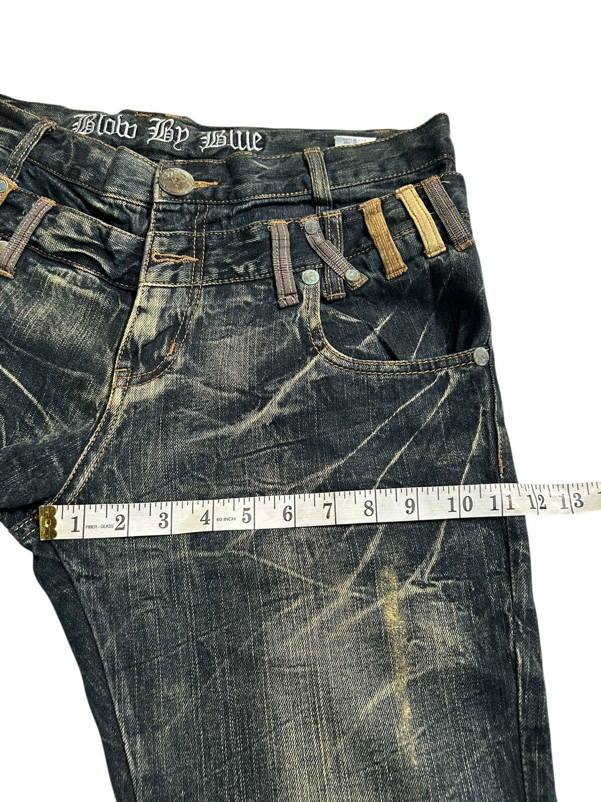 Japanese Brand × Kapital × Vintage Double Waist Skull Japanese Punk Style Denim Jeans Size US 33 - 21 Thumbnail