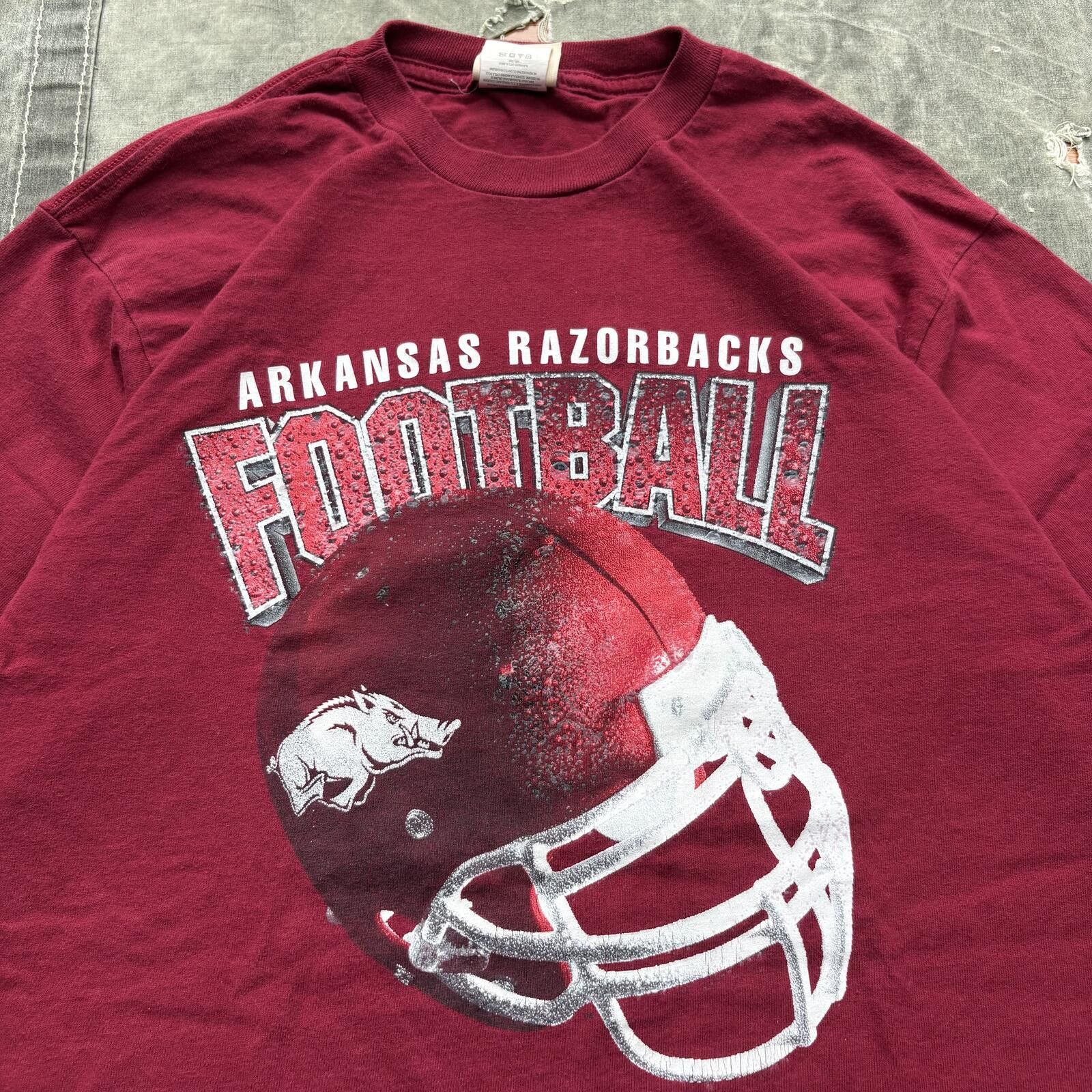 Vintage Vintage 90s Y2K Arkansas Razorbacks Football Sports Shirt Size US L / EU 52-54 / 3 - 2 Thumbnail