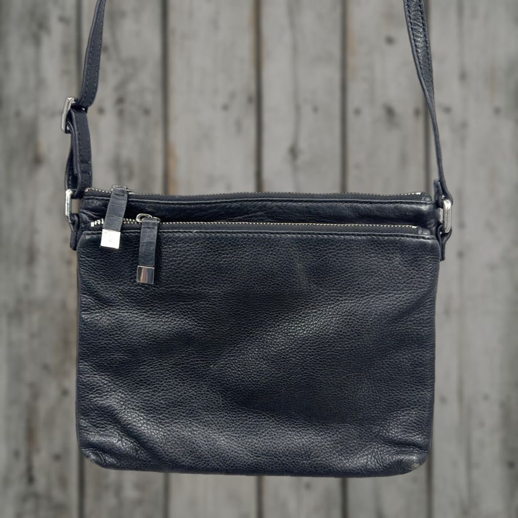 Vintage Margot Genuine Leather Crossbody Bag Pebbled Adjustable Strap Quiet Luxury Boho, Women's