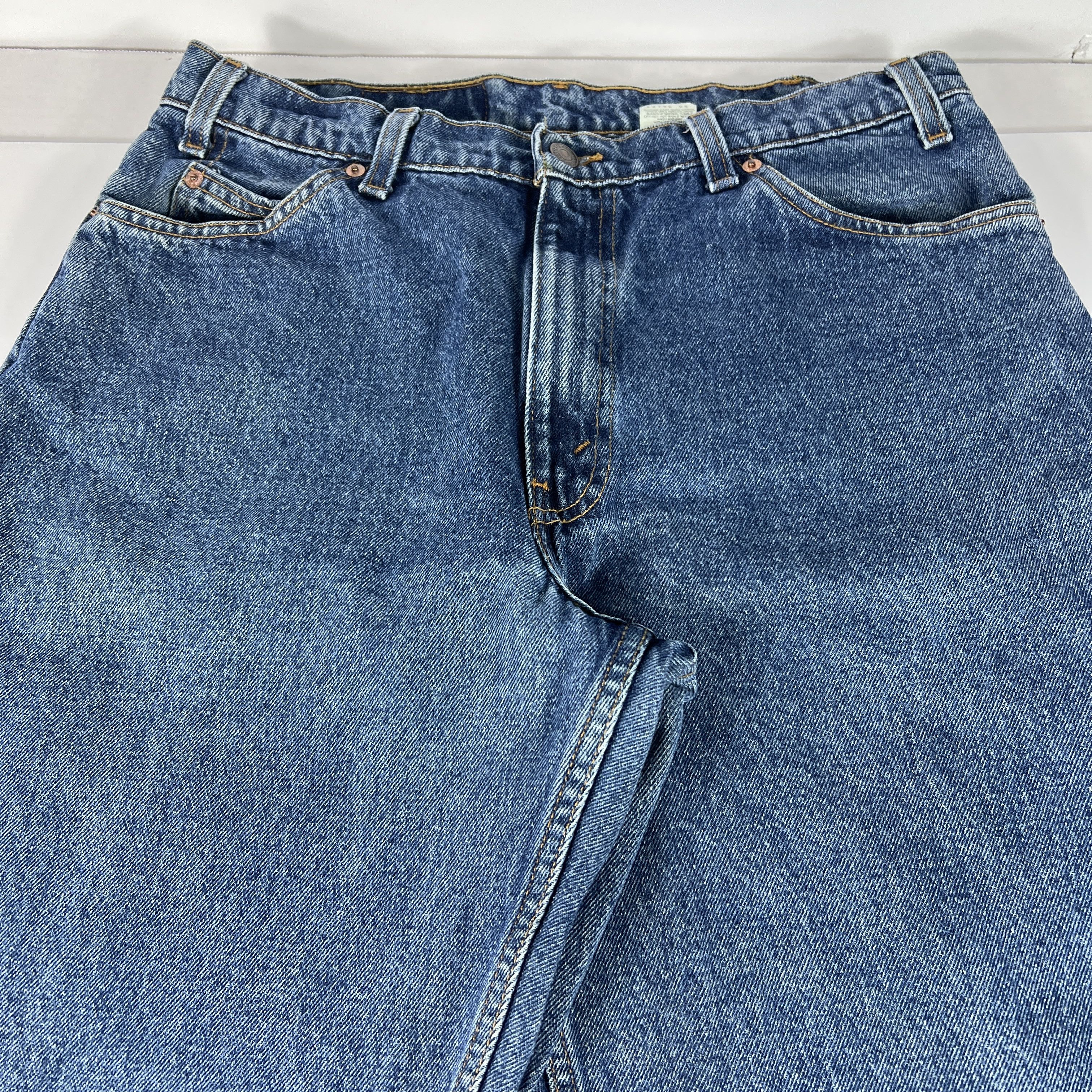 Levi's × Vintage VTG 90s Levi's Jean 560 Loose Taper Blue Denim Orange Tab Size US 33 - 3 Thumbnail