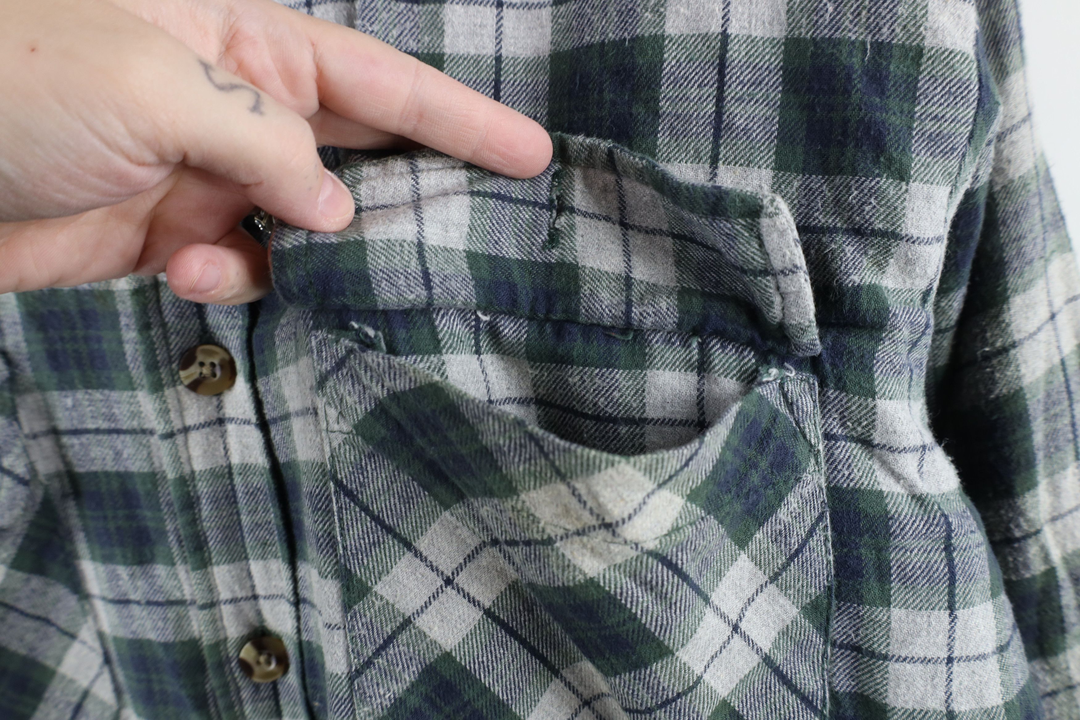 Vintage Vintage 90s Streetwear Flannel Shirt Jacket Jac Shirt Size US L / EU 52-54 / 3 - 4 Thumbnail