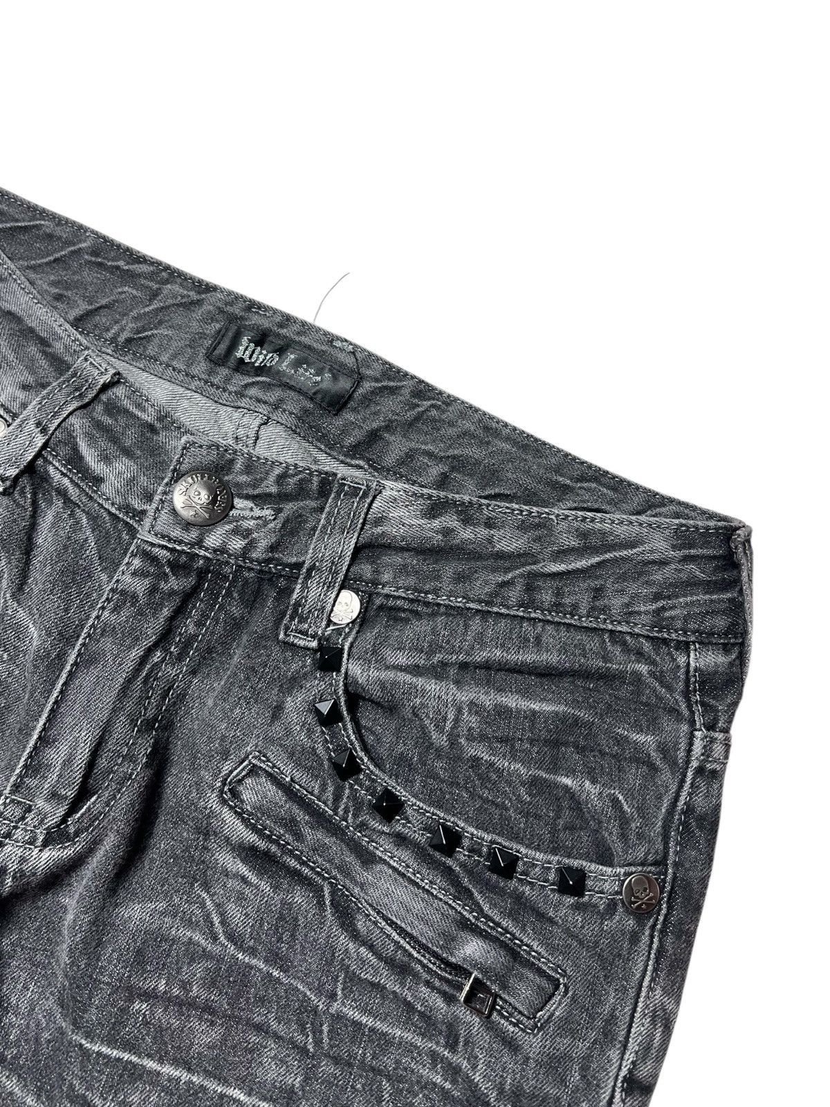 Japanese Brand Vintage Wild Life Studded Mudwashed Lightning Pants Size US 30 / EU 46 - 3 Thumbnail