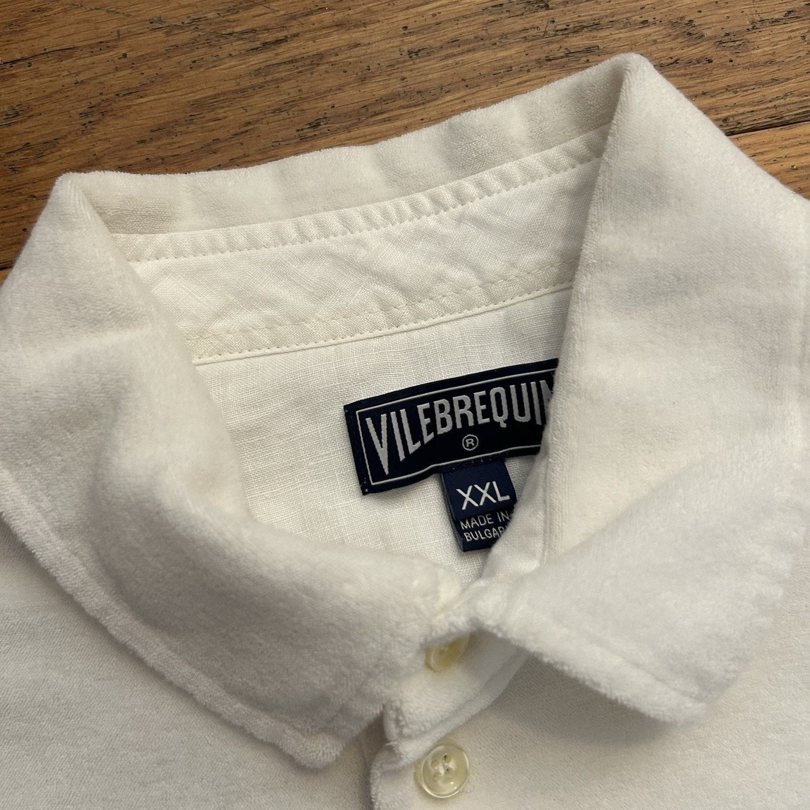 Vilebrequin Terry Cloth Turtle White Beach Polo Button Up Shirt 2XL Size US XXL / EU 58 / 5 - 3 Thumbnail