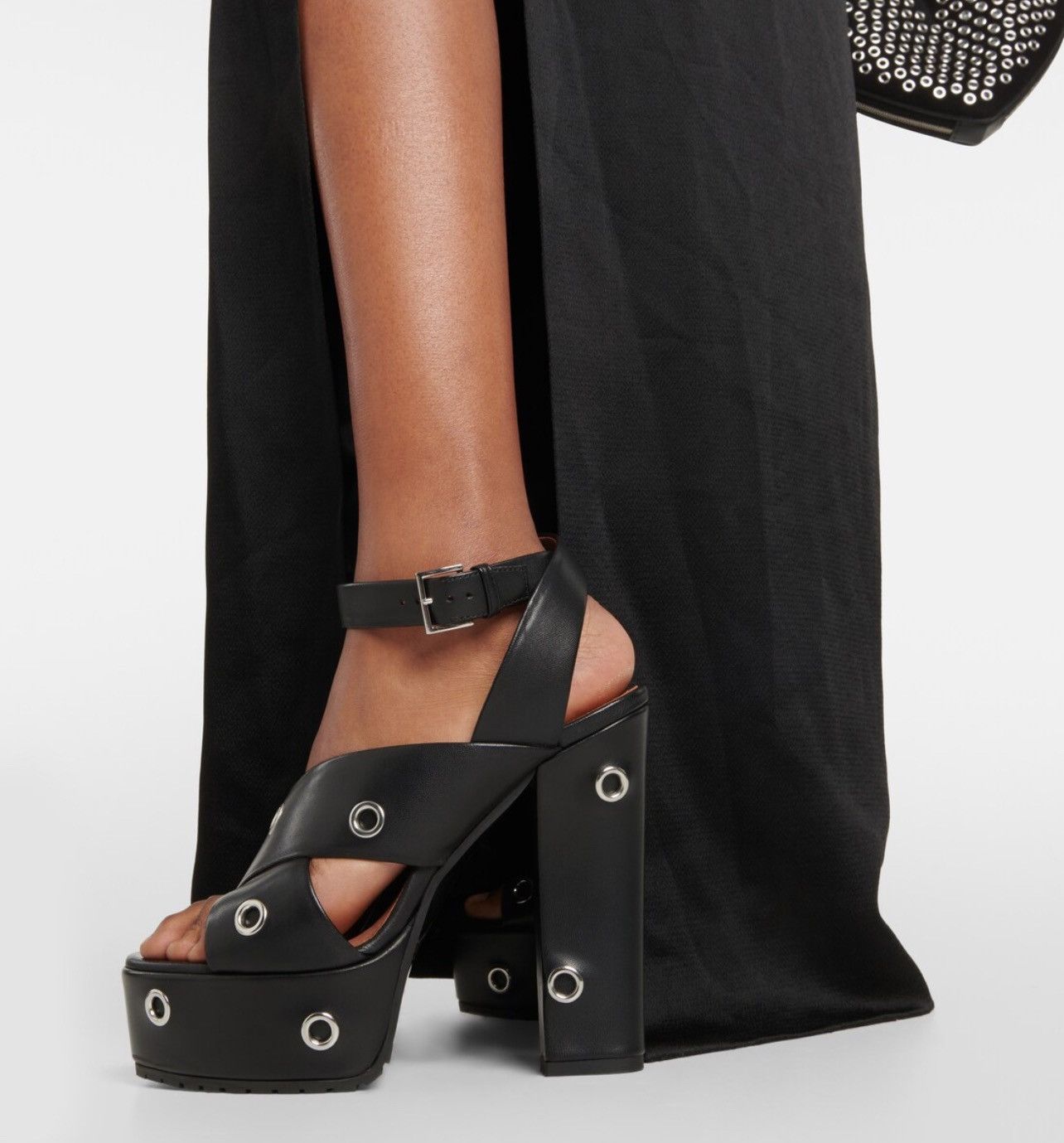 Alaia Alaia Eyelets Leather Platform Sandals size 37.5 Size US 7.5 / IT 37.5 - 2 Thumbnail
