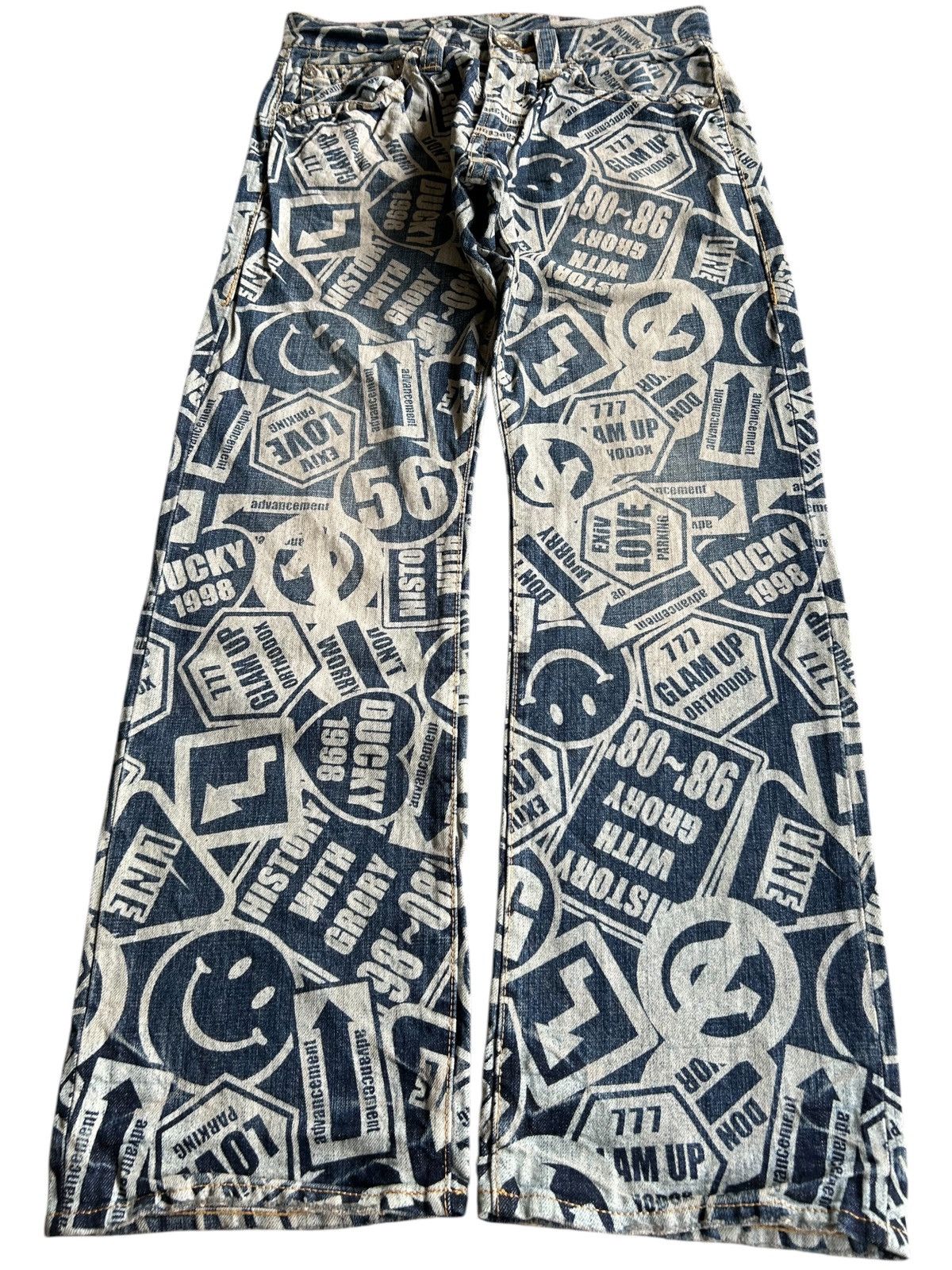Japanese Brand × Kapital × Vintage Japanese Brand Co&Lu Hippies Style Smile Denim jeans Size US 30 / EU 46 - 1 Thumbnail