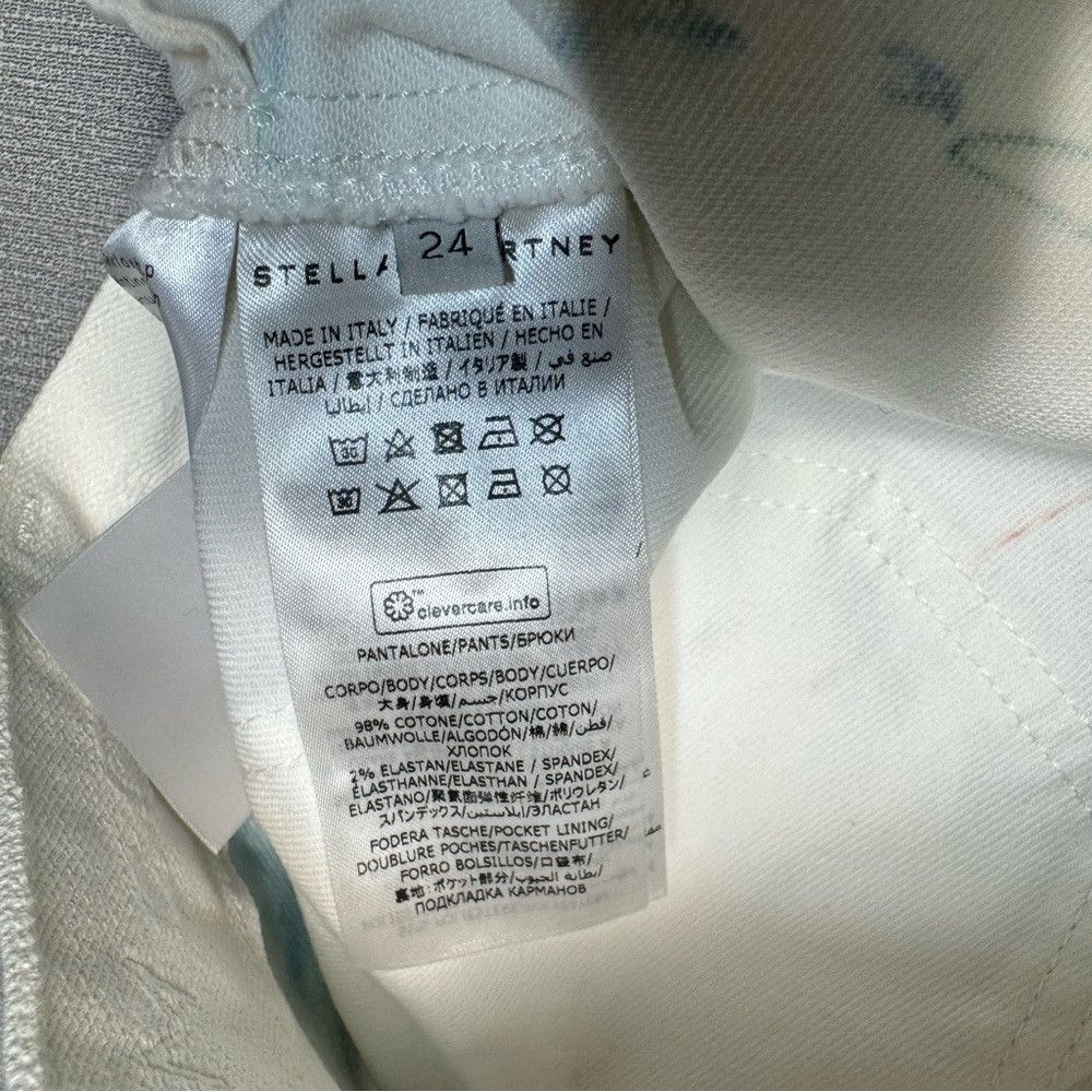 Stella McCartney Stella McCartney Mid Rise Marble Print White Jeans Made In Size 24" / US 00 / IT 34 - 8 Thumbnail