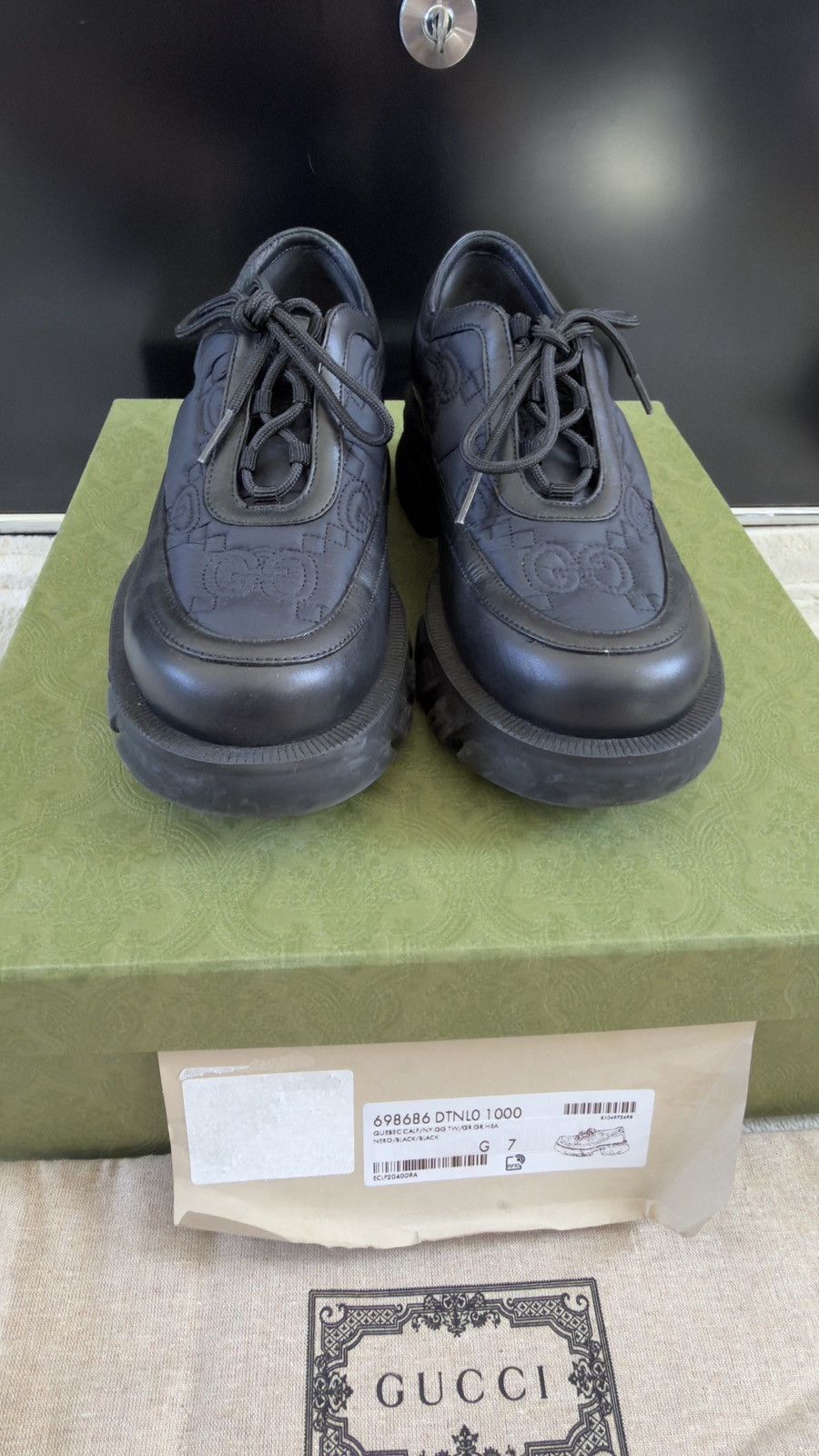 Gucci Gucci Nylon Monogram Romance Calfskin Mens Shoes Size 7 Size US 7 / EU 40 - 3 Thumbnail