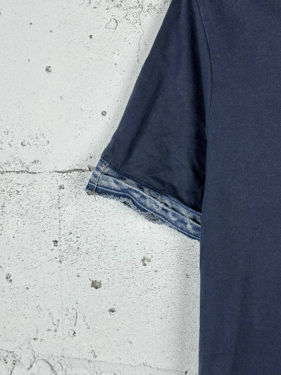 Diesel × Vintage Avant garde Diesel Y2K Denim Sleeve T Shirt Size US L / EU 52-54 / 3 - 4 Thumbnail