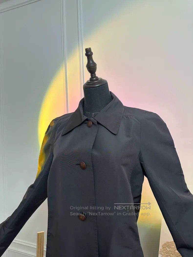 Hermes Hermes Vintage silk buttoned mid-length trench coat - grey Size S / US 4 / IT 40 - 6 Thumbnail