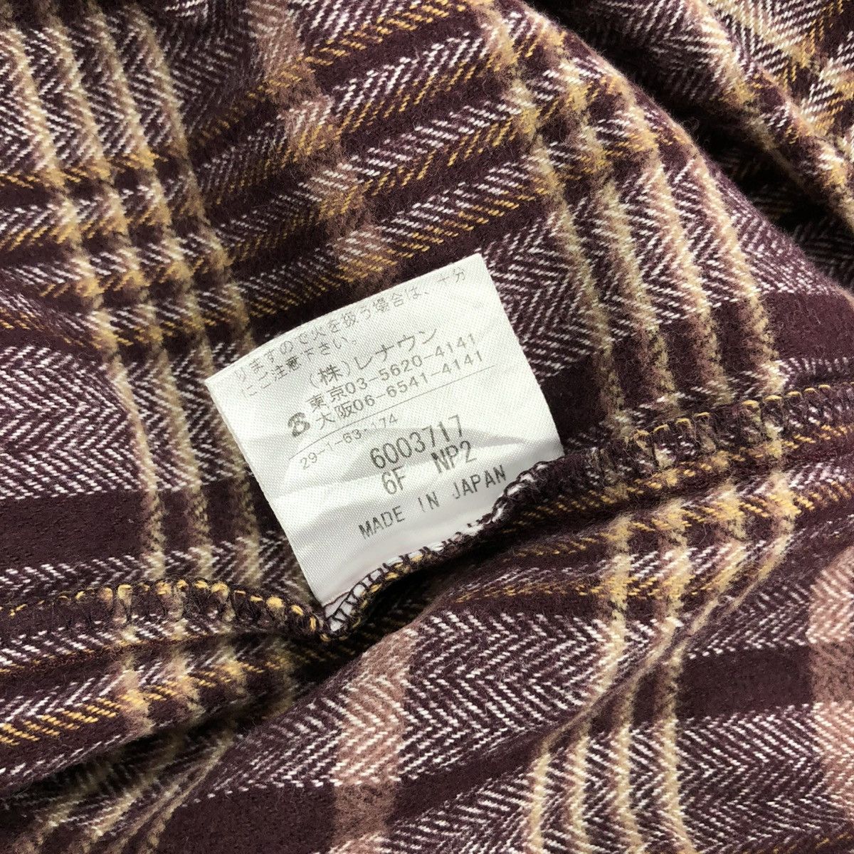 Celine × Japanese Brand × Vintage 🇯🇵 1990s Celine Oversized Brown Plaid Flannel Shirt Size US L / EU 52-54 / 3 - 7 Thumbnail