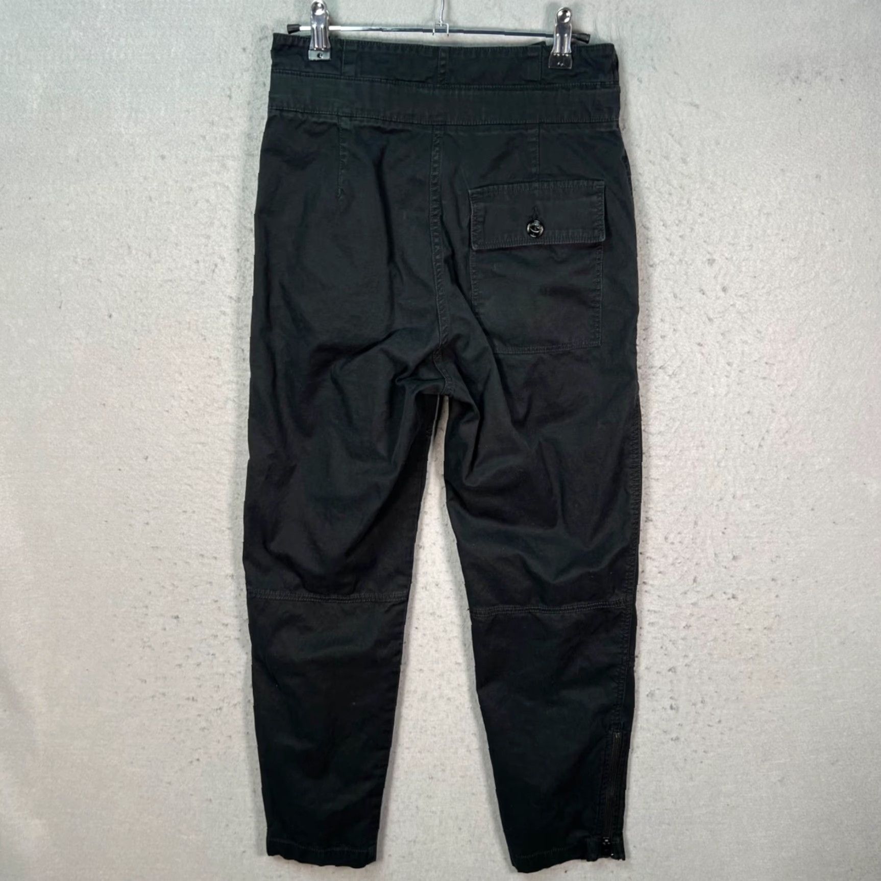 Rag & Bone rag & bone Womens Pants Utility Tapered Leg Black 24 Adult Womens High Rise Cotton Chino Pleated Size 42" / US 20 - 2 Thumbnail