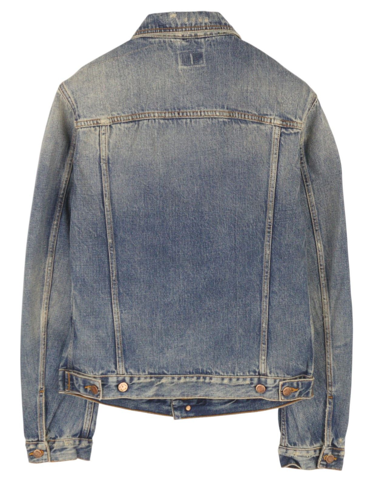 Nudie Jeans BILLY M Shimmering Indigo Button-Up Ripped Denim 85888 Size US M / EU 48-50 / 2 - 2 Thumbnail