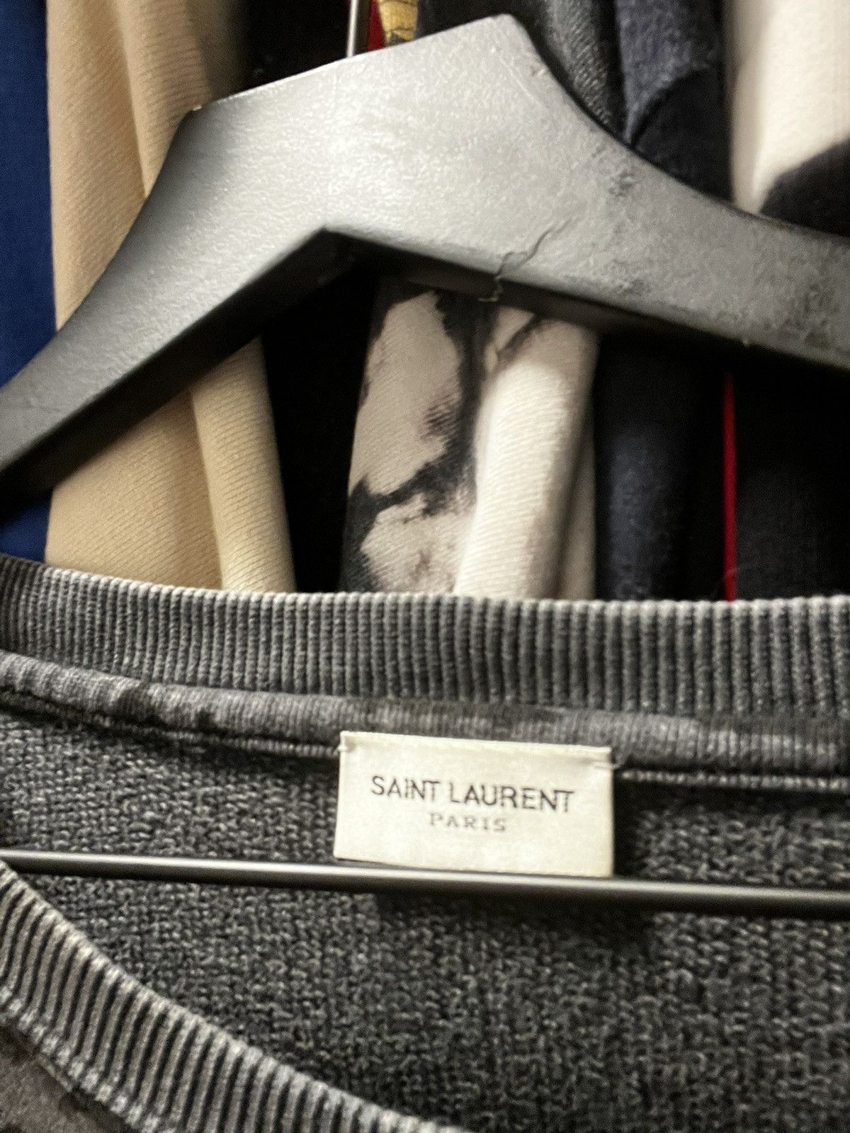 Saint Laurent Paris Saint Laurent Paris Black Tonal Tiger – Minimalist Statement Size US XL / EU 56 / 4 - 4 Thumbnail