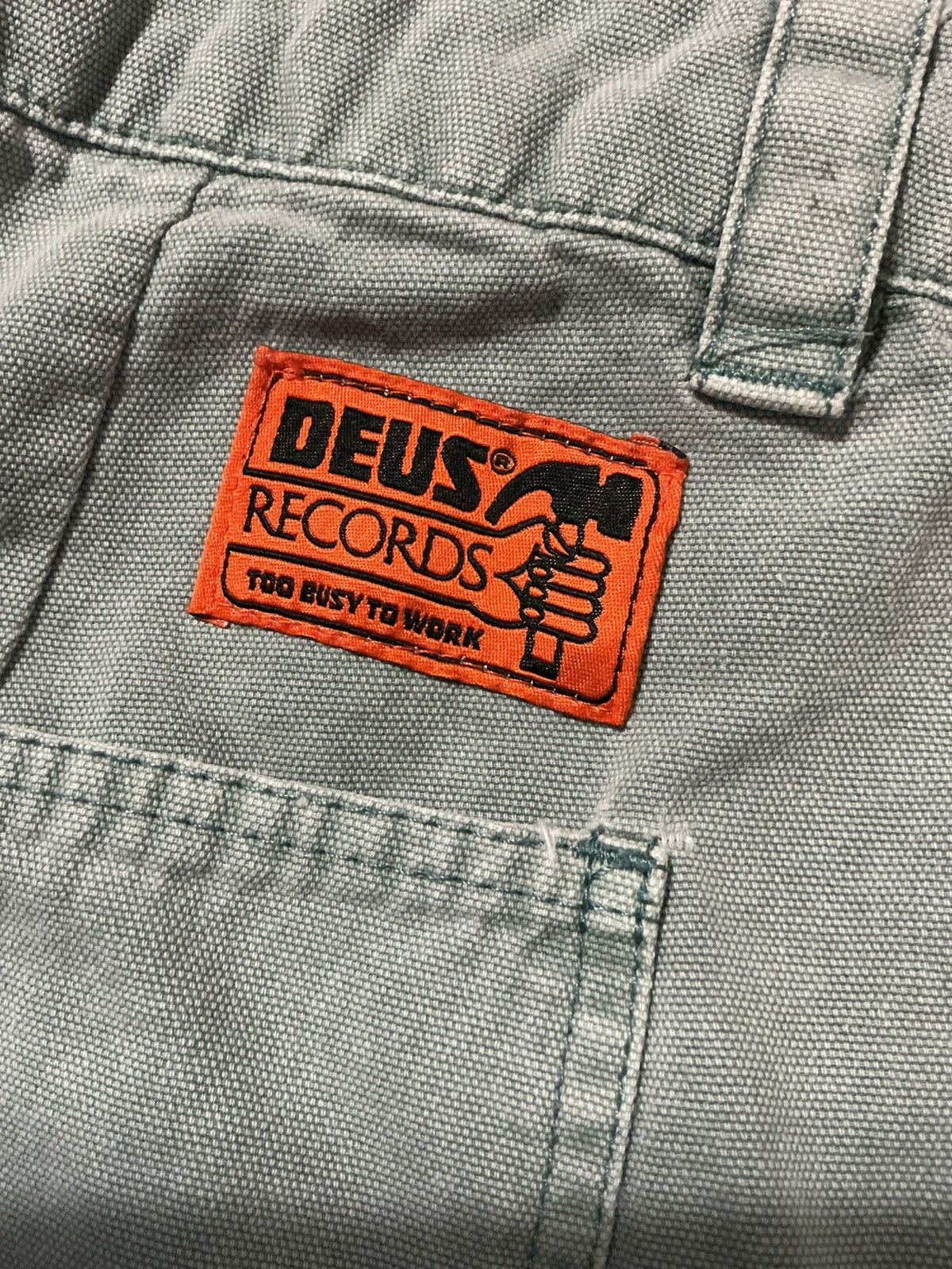 Deus Ex Machina $120 Deus Ex Machina Records Jett Record Canvas Pants Size US 31 - 10 Thumbnail