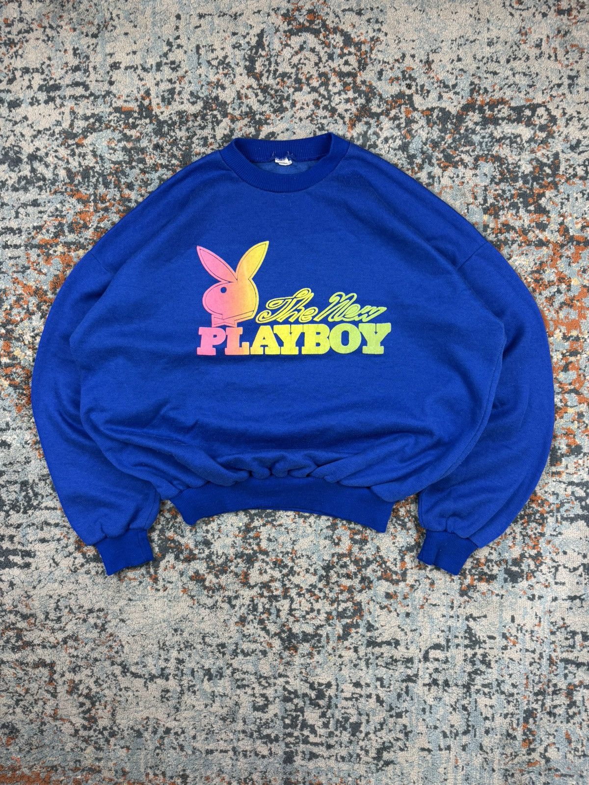 Playboy × Vintage Rare Vintage 80s The New Playboy rainbow logo sweatshirt Size US L / EU 52-54 / 3 - 1 Thumbnail