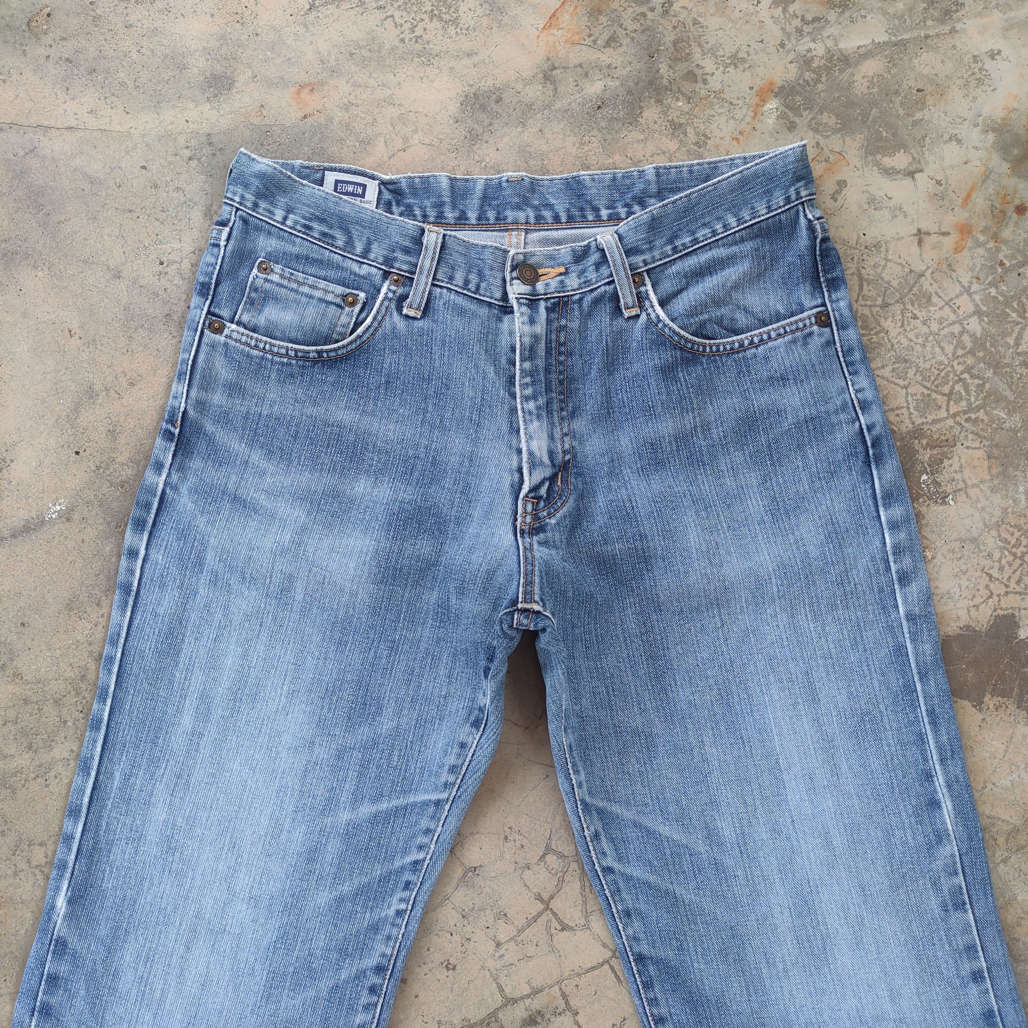 Edwin W33 VINTAGE EDWIN 403 FADED BLUE JEANS DENIM PANTS Size US 33 - 3 Thumbnail