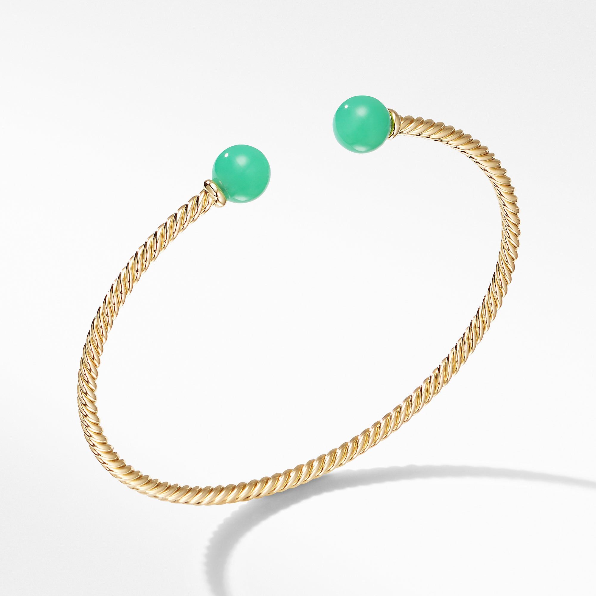 David Yurman o1w1db10325 B14890 Bracelet in 18K Gold with Chrysoprase Size ONE SIZE - 1 Thumbnail