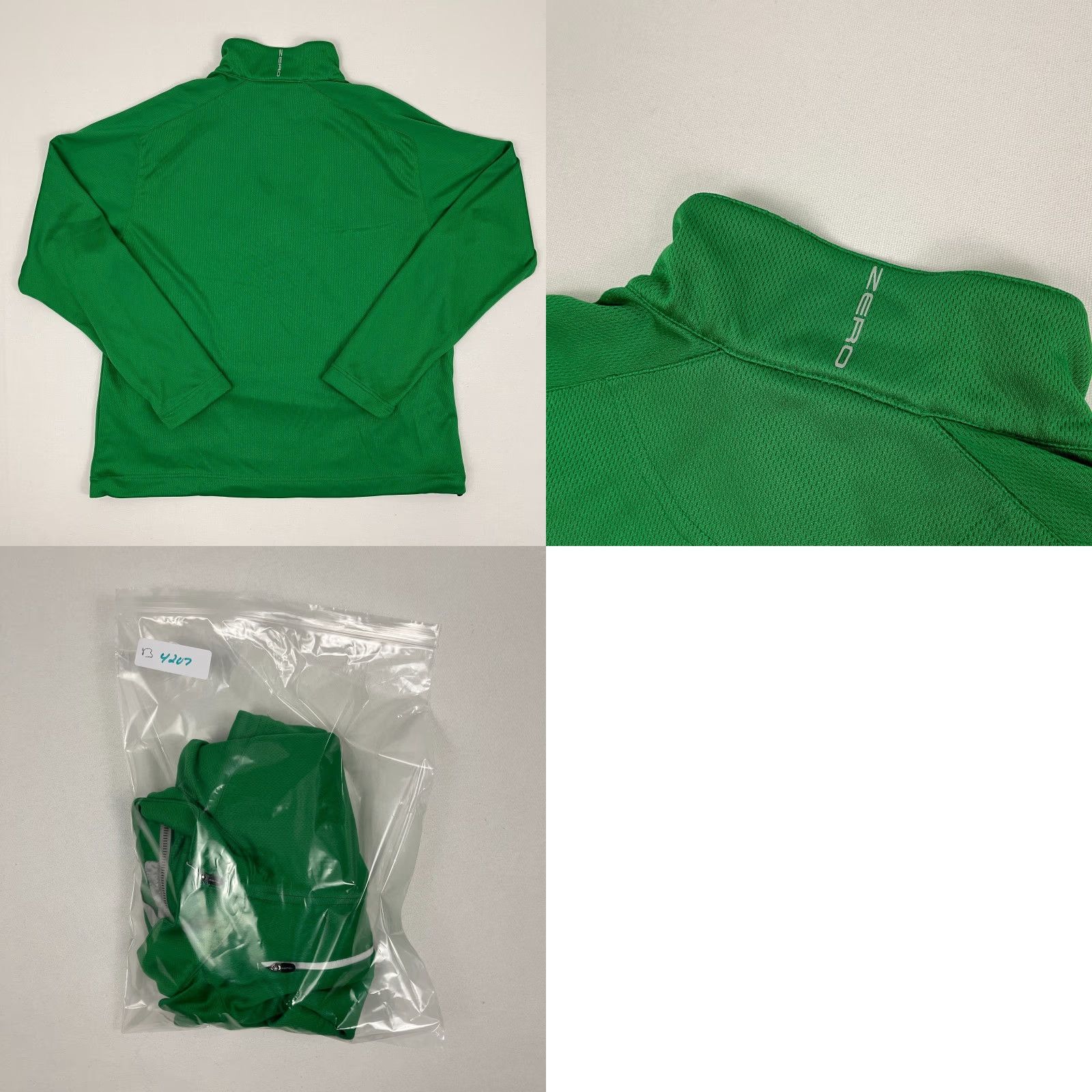 Vintage Zero Restriction Tour Series Jacket Mens Large Green 1/2 Zip Pullover Golf Prep Size US L / EU 52-54 / 3 - 8 Thumbnail