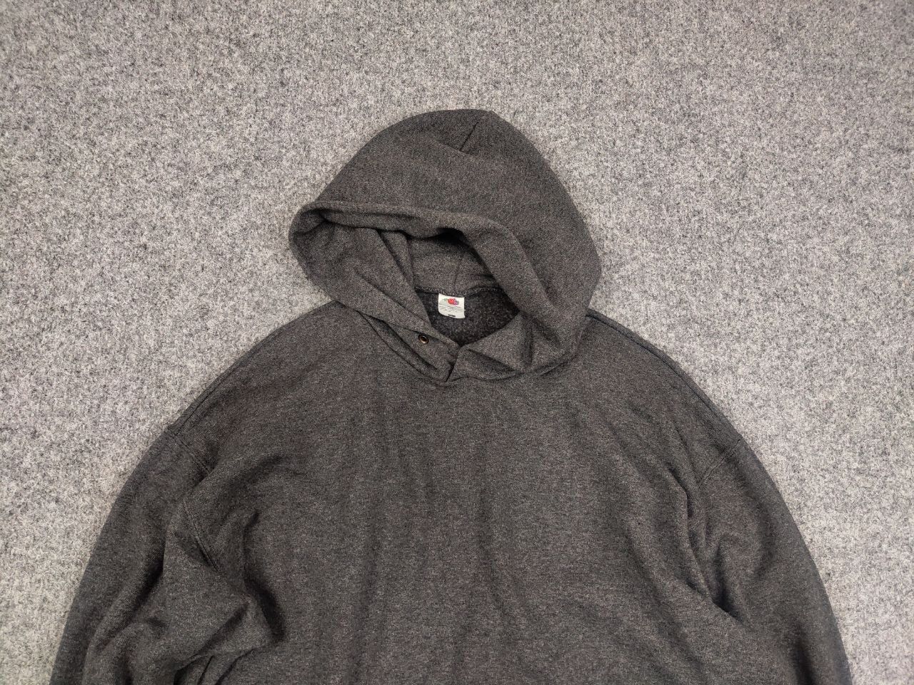 Fruit Of The Loom Vintage 90's fruit of the loom Blank Gray Hoodie USA Style Size US L / EU 52-54 / 3 - 4 Thumbnail