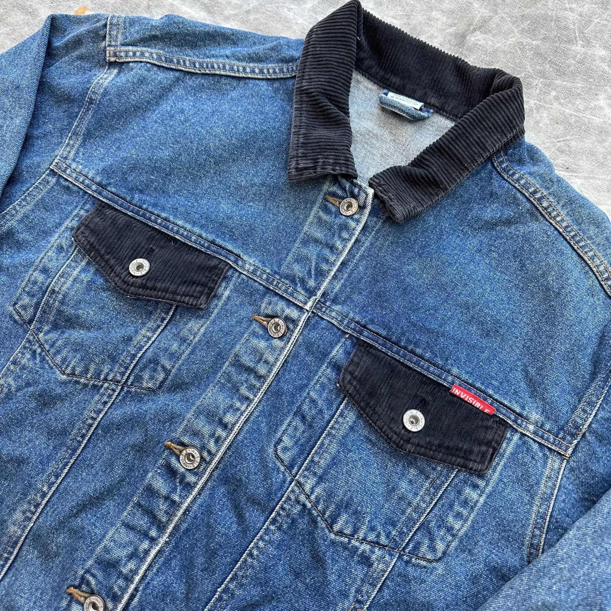 Vintage Vintage 90s Invisible Denim Corduroy Jacket Size US L / EU 52-54 / 3 - 2 Thumbnail