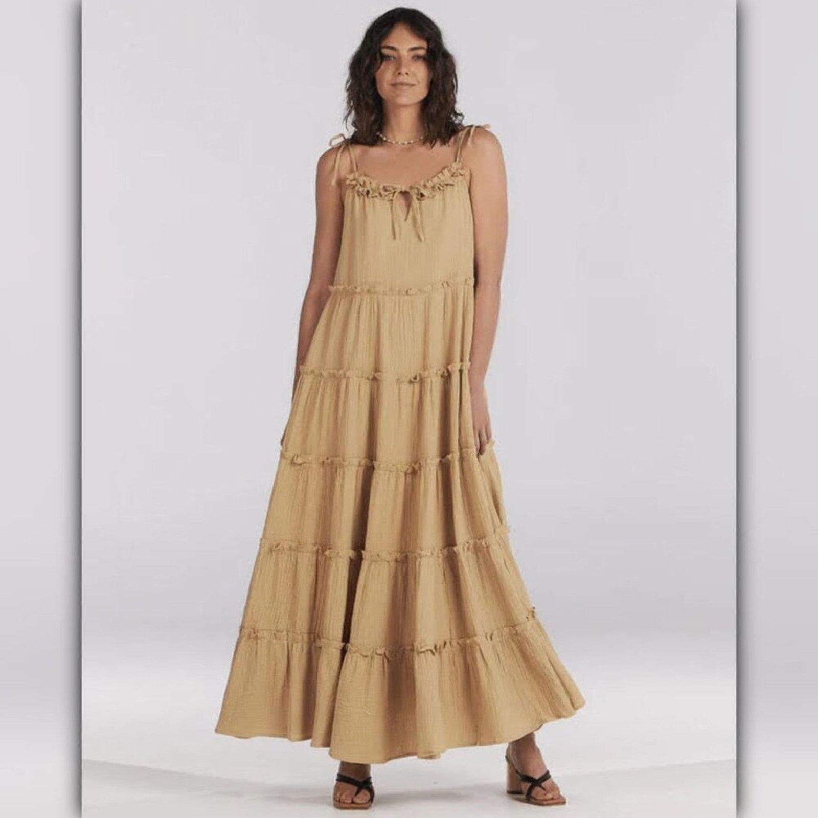 Anthropologie • A109 • (XS) NWT Charlie Holiday Senorita Maxi Dress Size S / US 4 / IT 40 - 5 Thumbnail