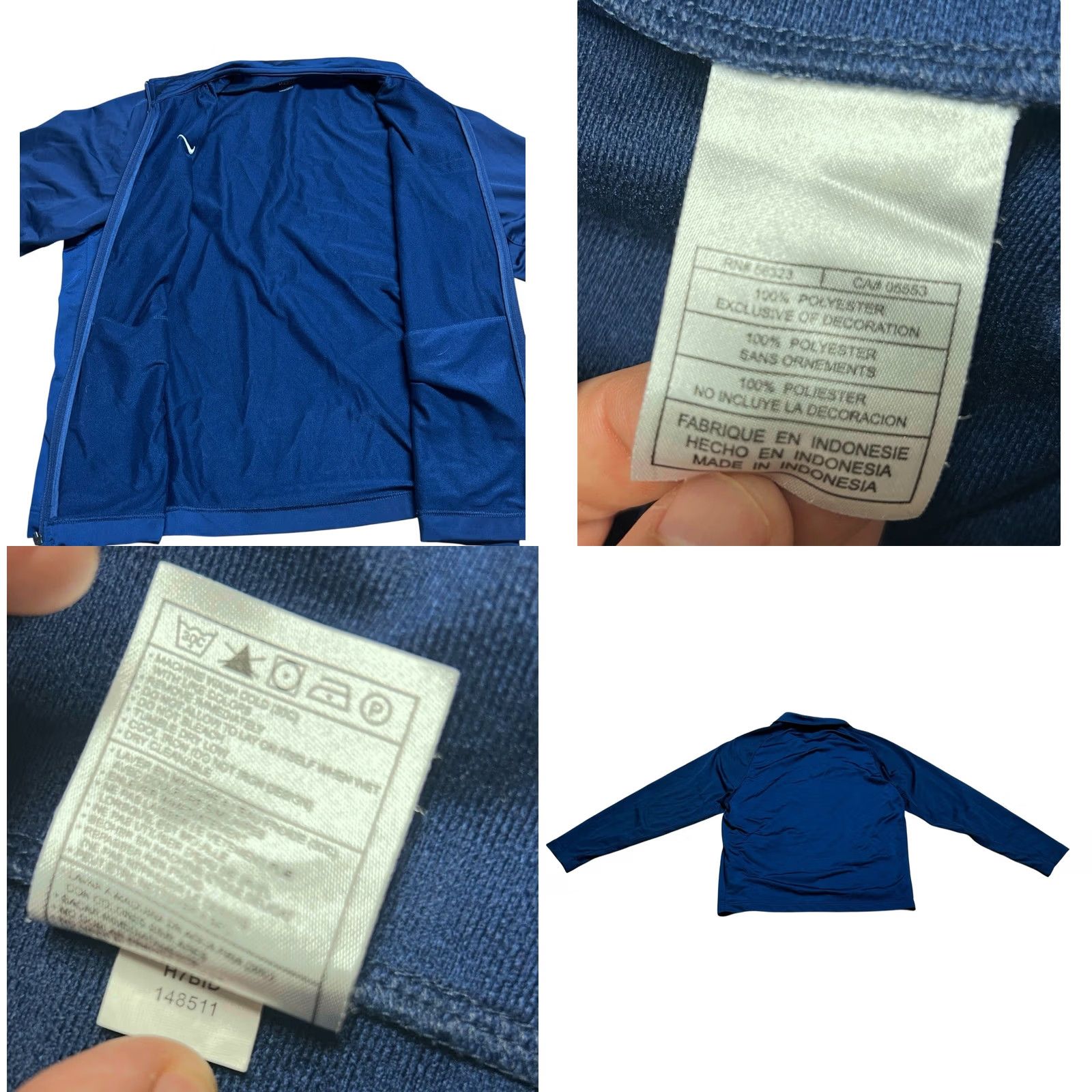 Nike VINTAGE Nike Dri-Fit Logo Windbreaker Warm Up Track Jacket Mens Large Blue Y2K Size US L / EU 52-54 / 3 - 8 Thumbnail