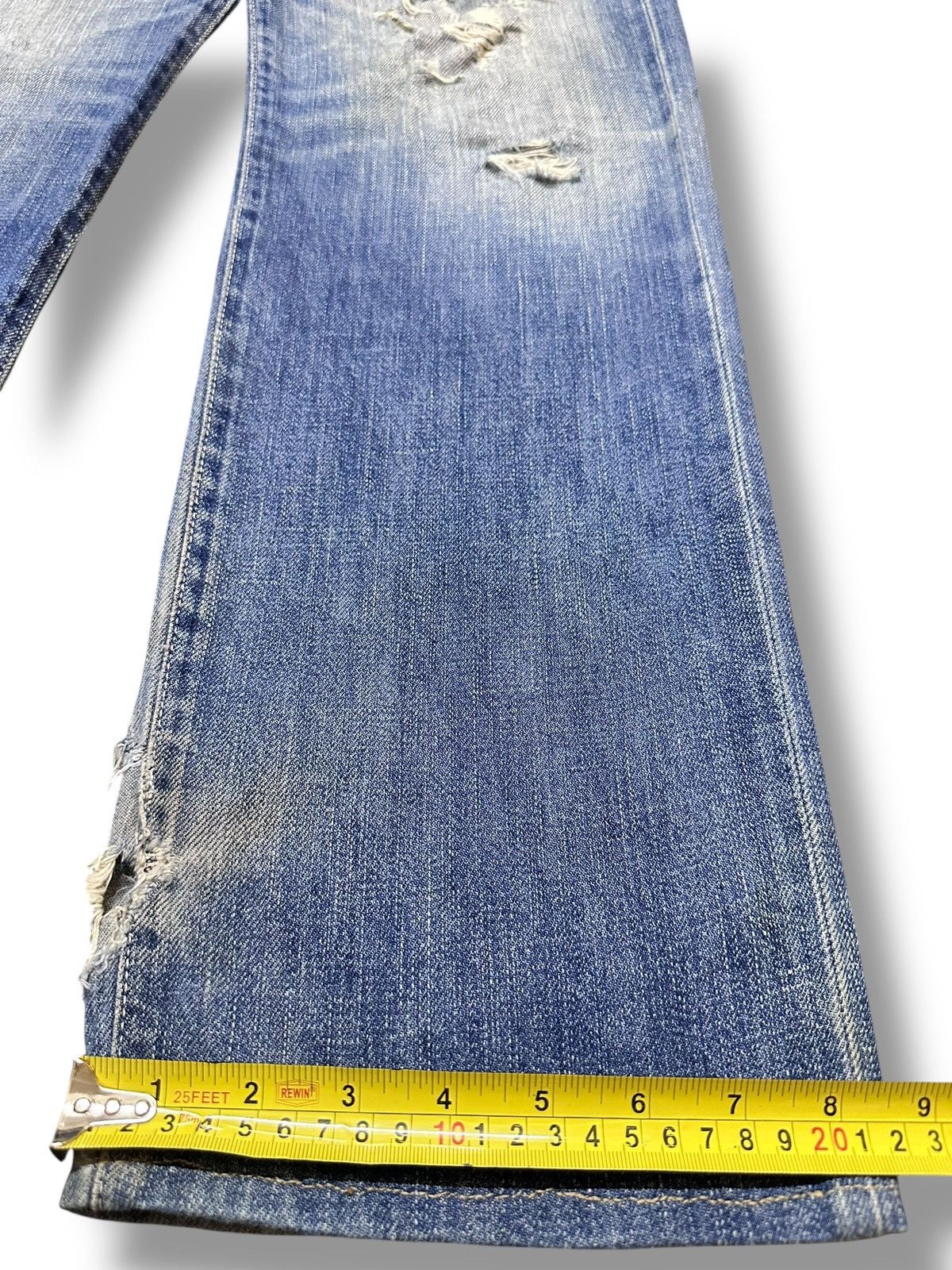 Japanese Brand Uniqlo Distressed Vintage Jeans With Baggy Loose Style Faded Size US 32 / EU 48 - 12 Thumbnail