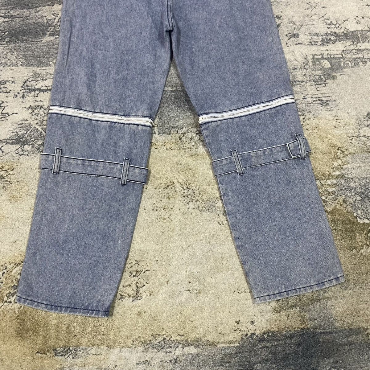 Japanese Brand × Jean × Vintage Vintage Japan Light Washed Oversize Baggy Bondage Denim Jean Size 29" - 7 Thumbnail