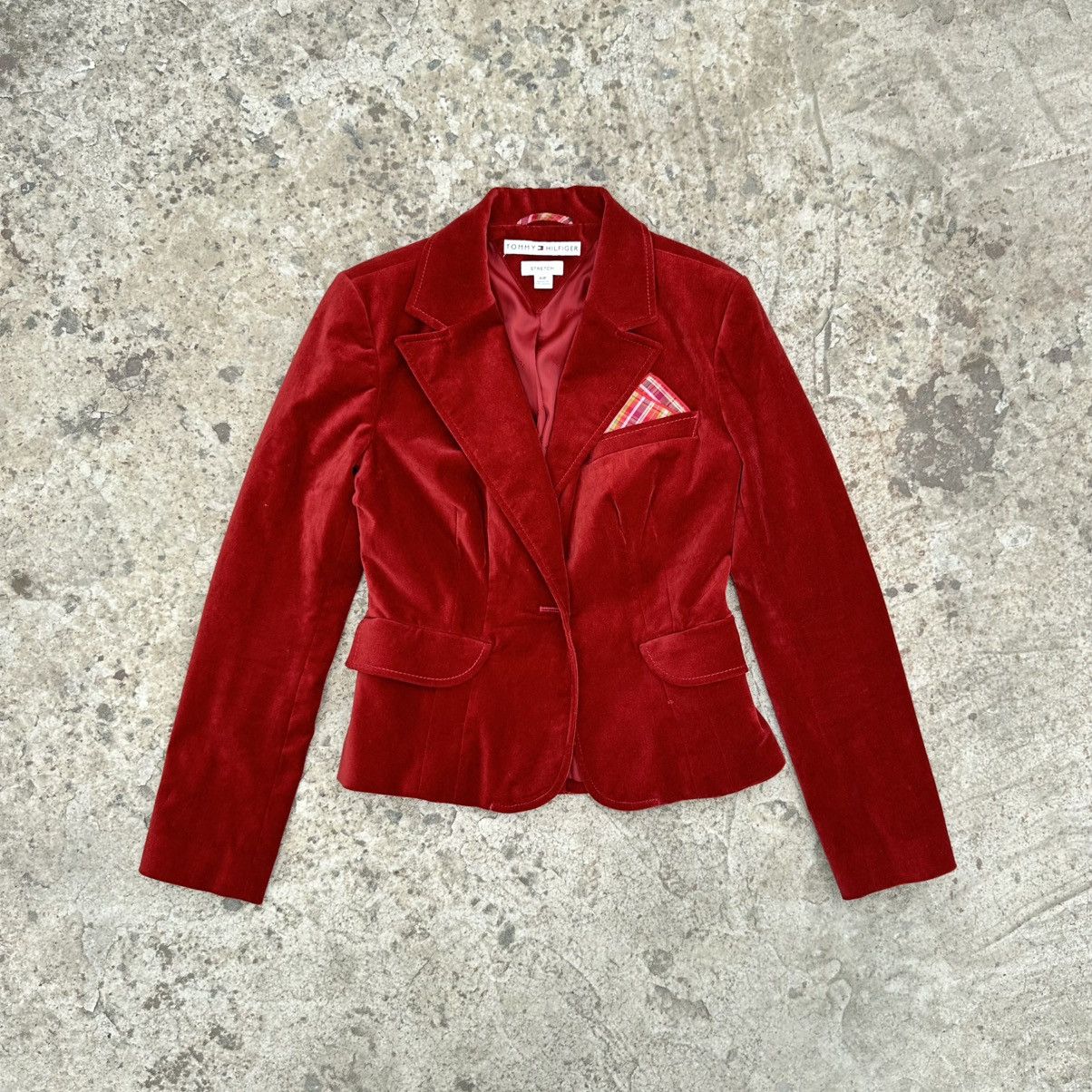 Tommy Hilfiger Luxury Tommy Hilfiger Blazer Jacket Old Money Velvet Y2K Size S / US 4 / IT 40 - 1 Thumbnail