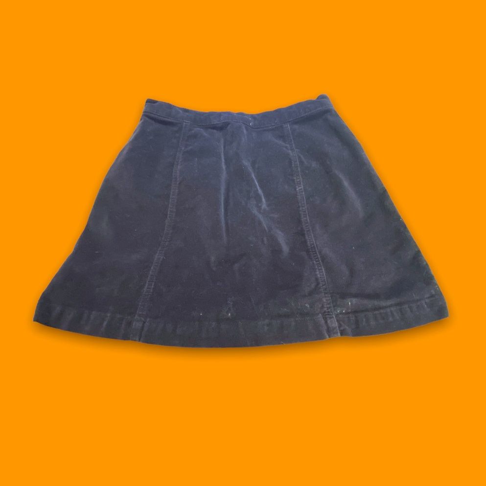 Urban Outfitters Urban Outfitters Navy Corduroy Button Front Mini Skirt M Size 27" / US 4 / IT 40 - 2 Thumbnail