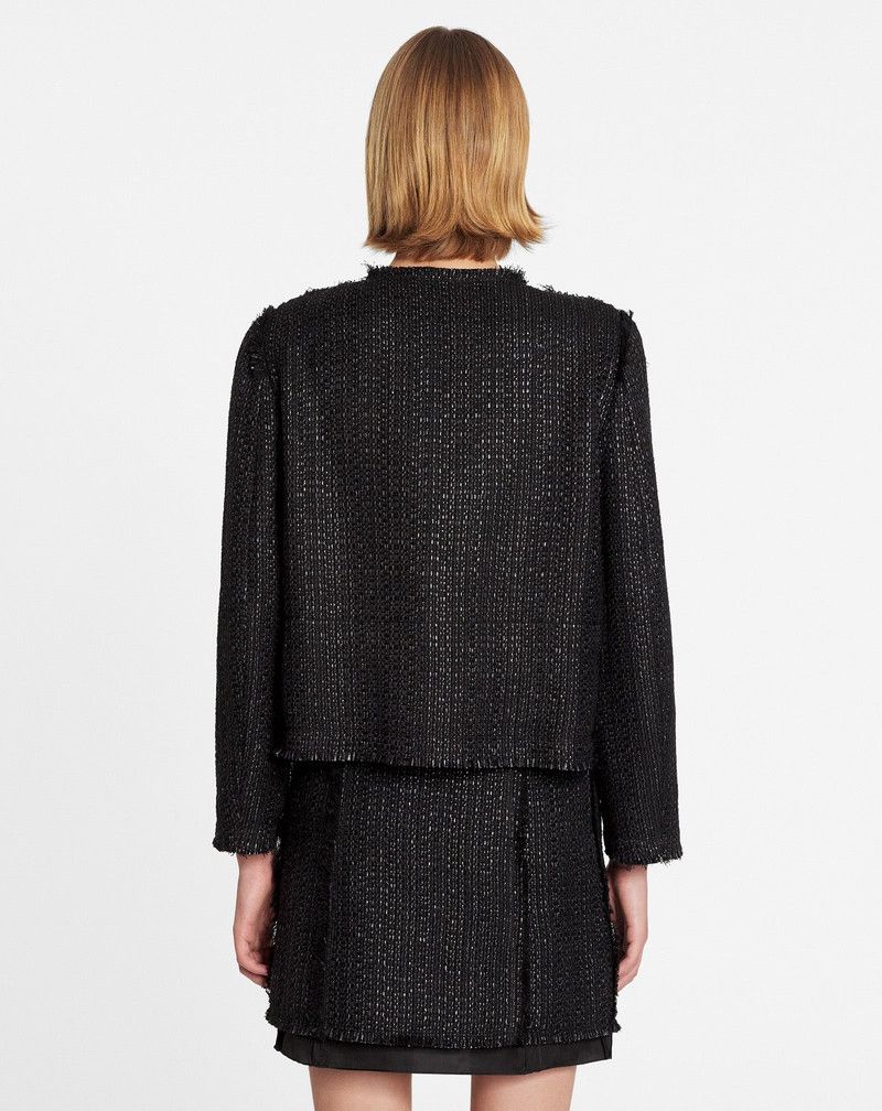 Lanvin o1y0326 Jacket in Black Size M / US 6-8 / IT 42-44 - 4 Thumbnail