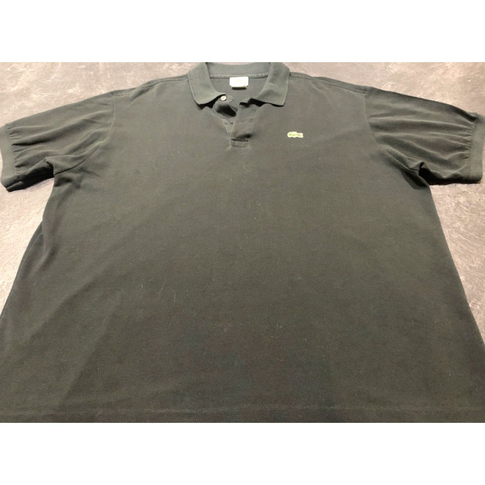 Lacoste VINTAGE Lacoste Polo Shirt Men 3XL Black Short Sleeve Golf Classic Fit Size US XXL / EU 58 / 5 - 2 Thumbnail