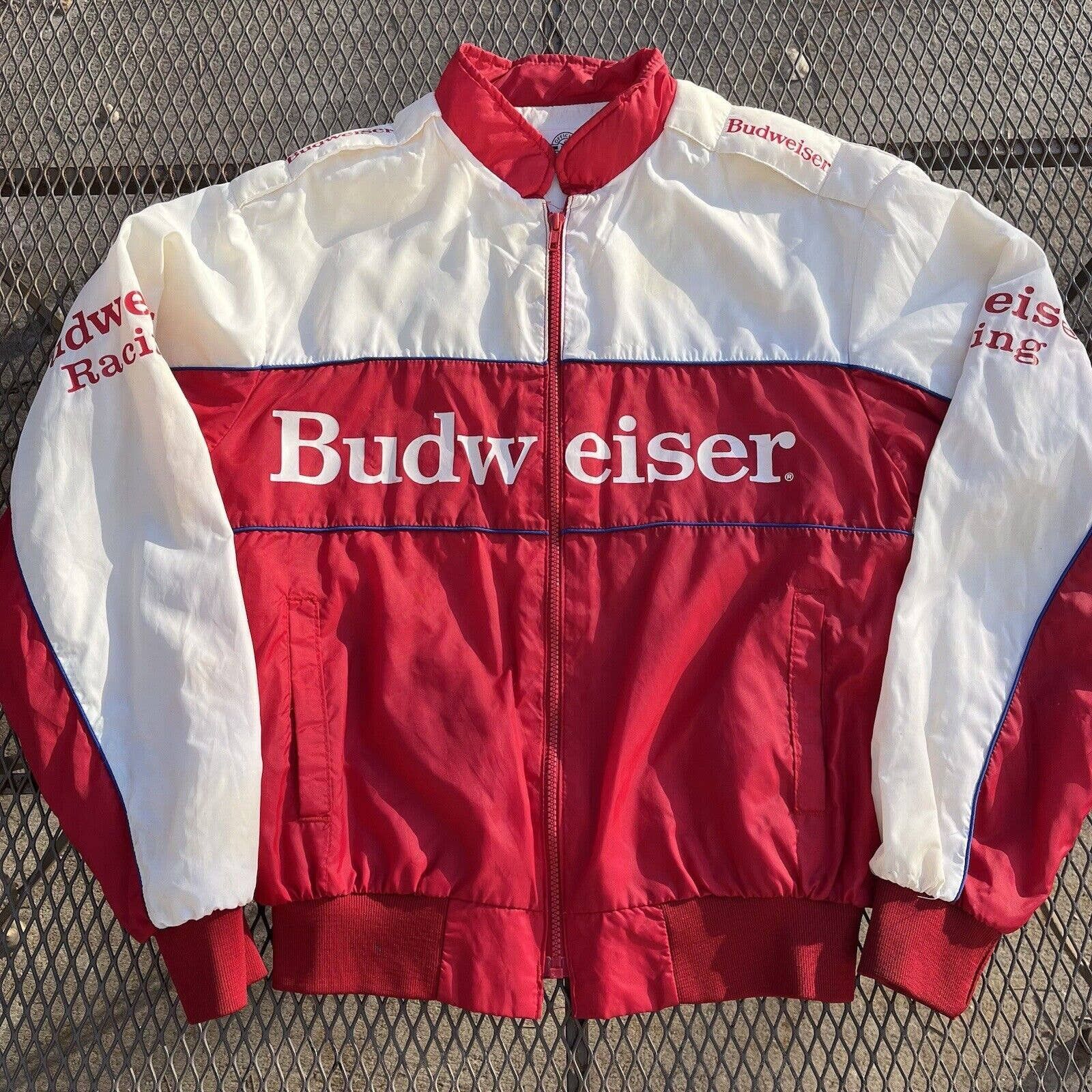 Vintage Vintage 1980s Anheuser Budweiser Racing Nascar Coat Jacket ...