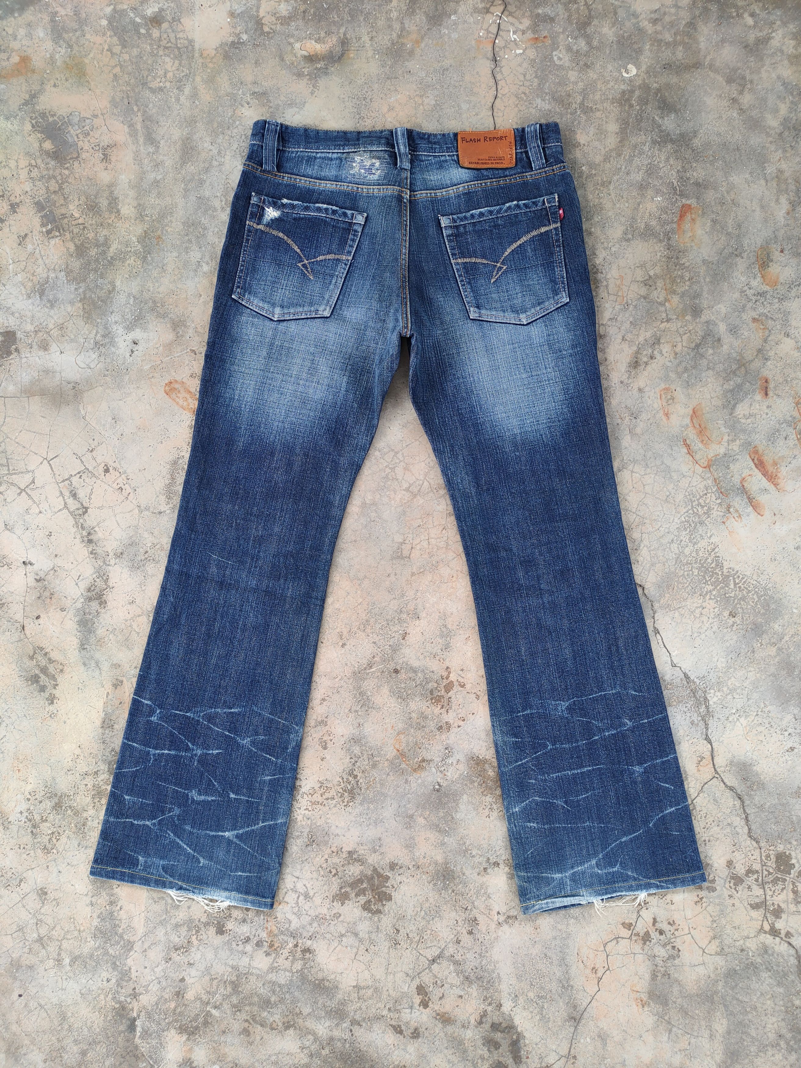 Japanese Brand # Vintage Flash Report bootcut denim jeans pants Size US 33 - 1 Thumbnail