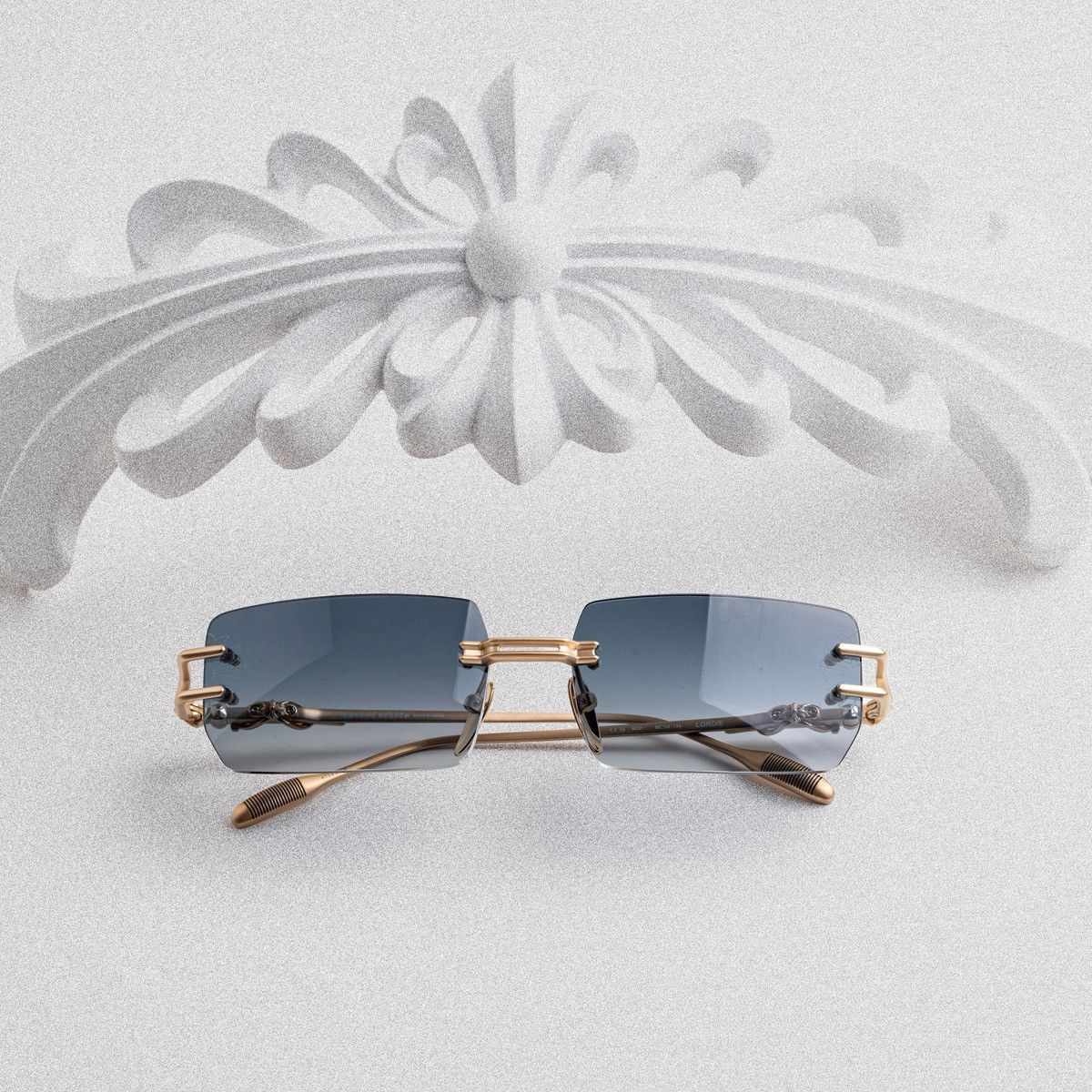 Chrome Hearts CHROME HEARTS LORDIE MATTE GOLD PLATED SUNGLASSES Size ONE SIZE - 6 Thumbnail
